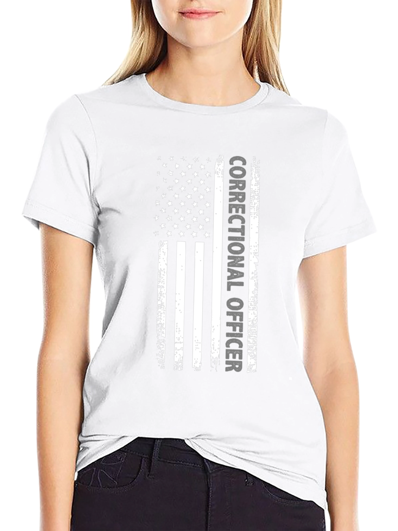 Correctional Officer American Flag T-Shirt