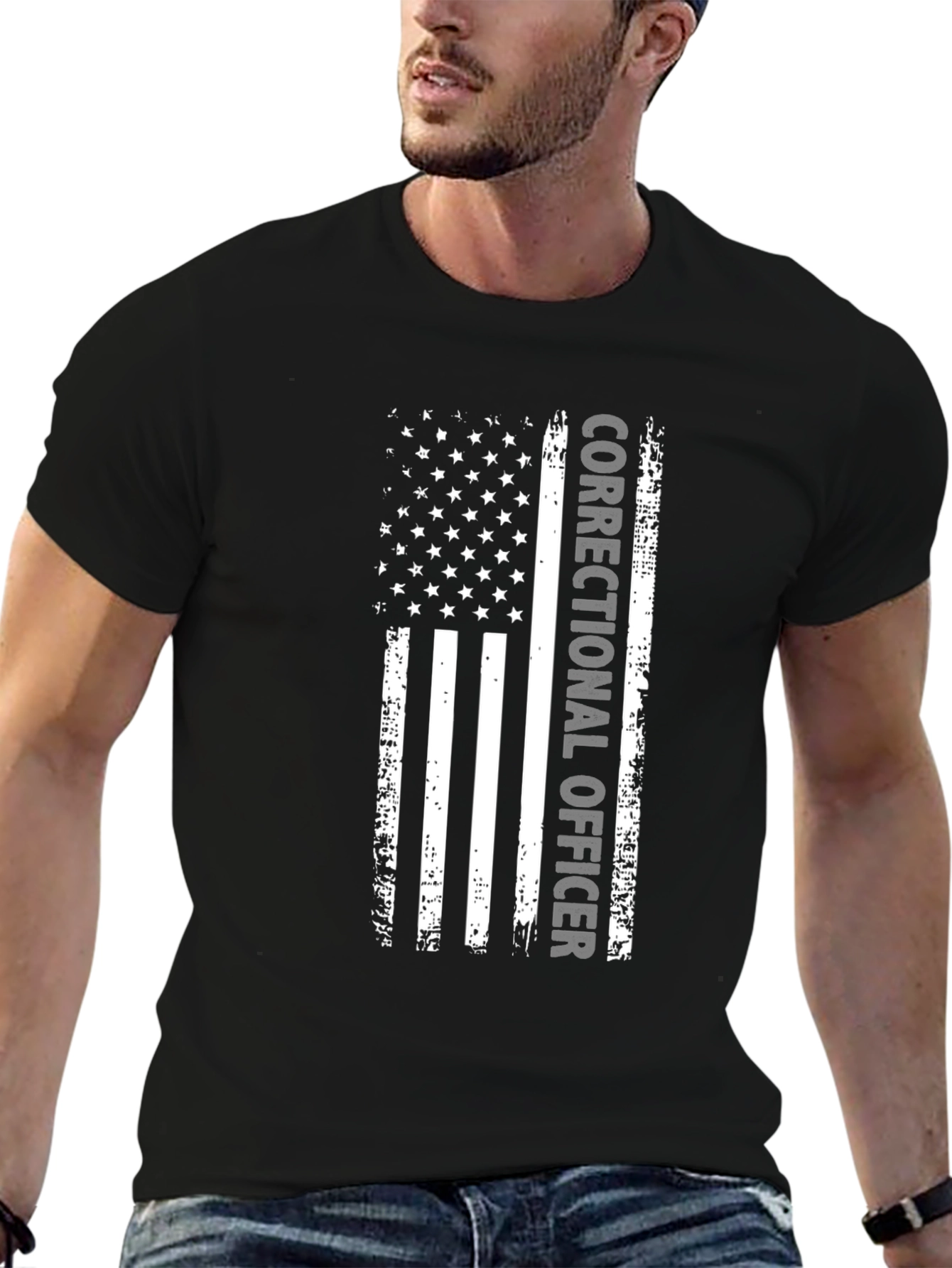 Correctional Officer American Flag T-Shirt