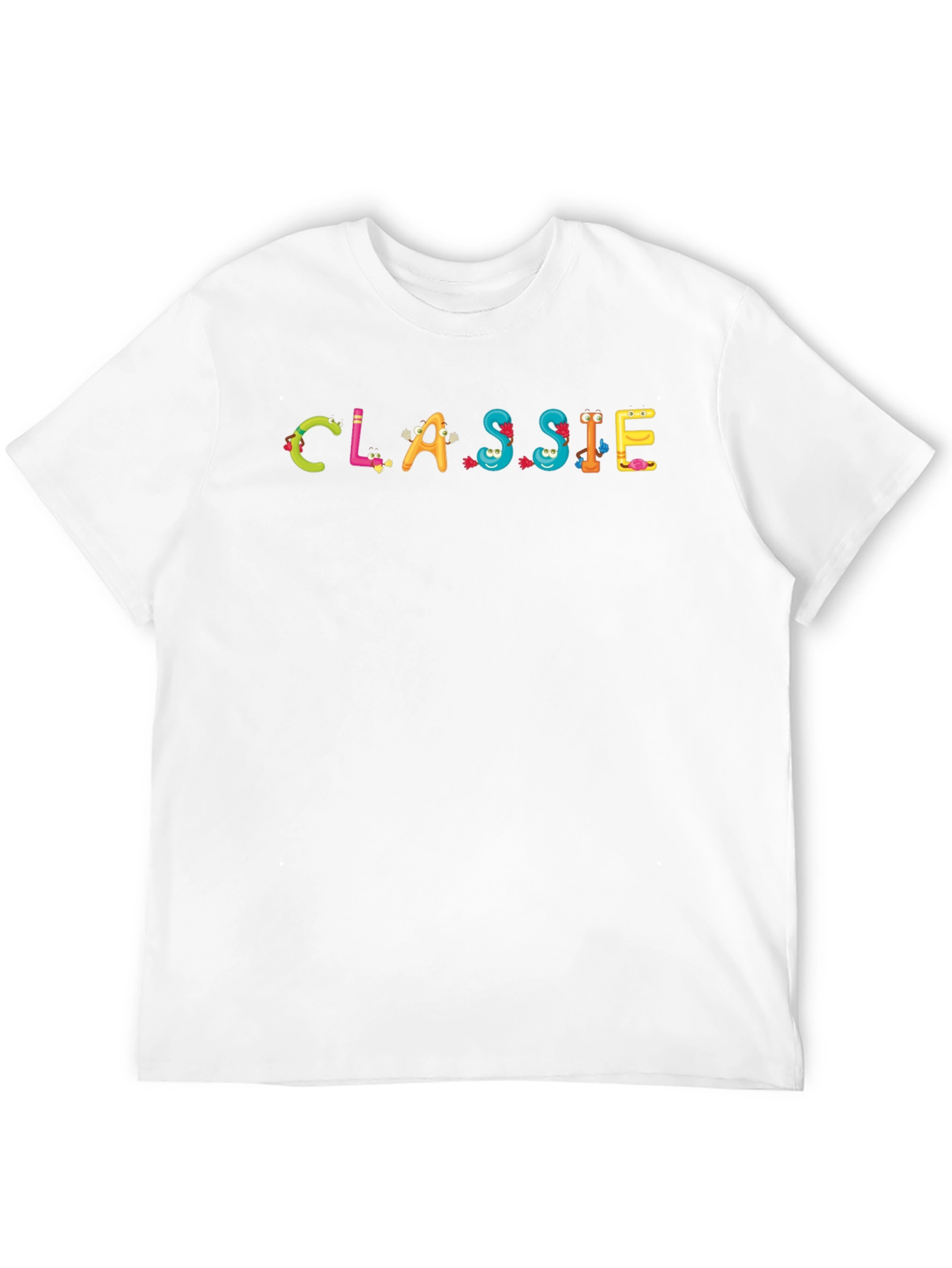Fun CLASSIE Cartoon Graphic Black T-Shirt