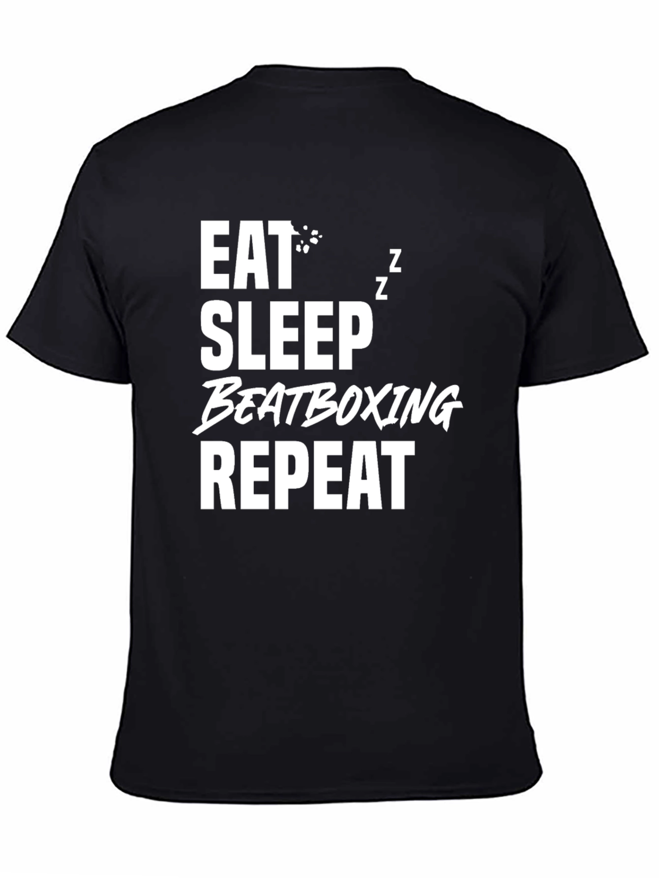 Eat Sleep Beatboxing Repeat Black T-Shirt