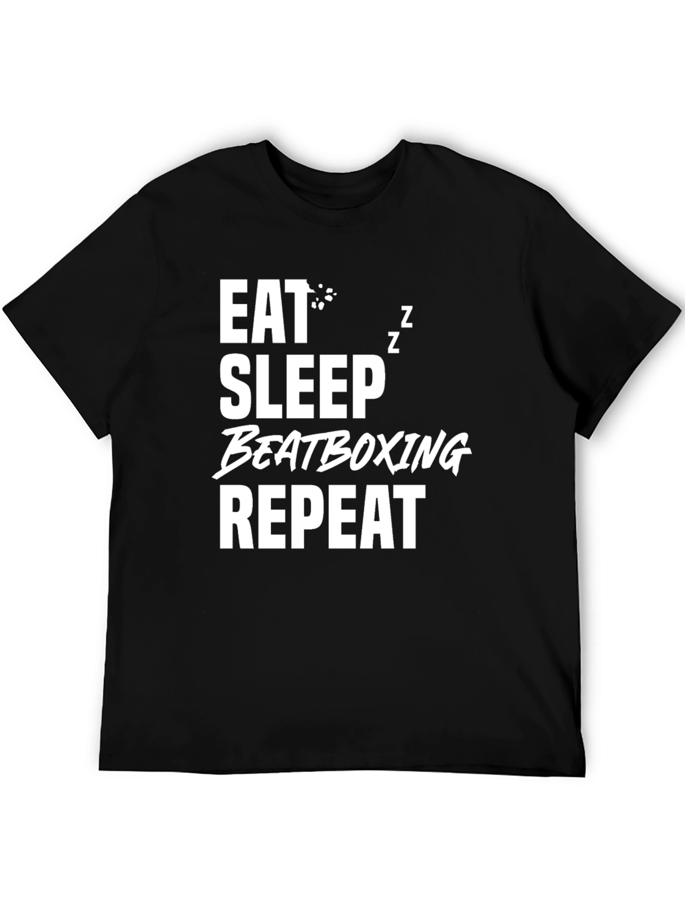 Eat Sleep Beatboxing Repeat Black T-Shirt