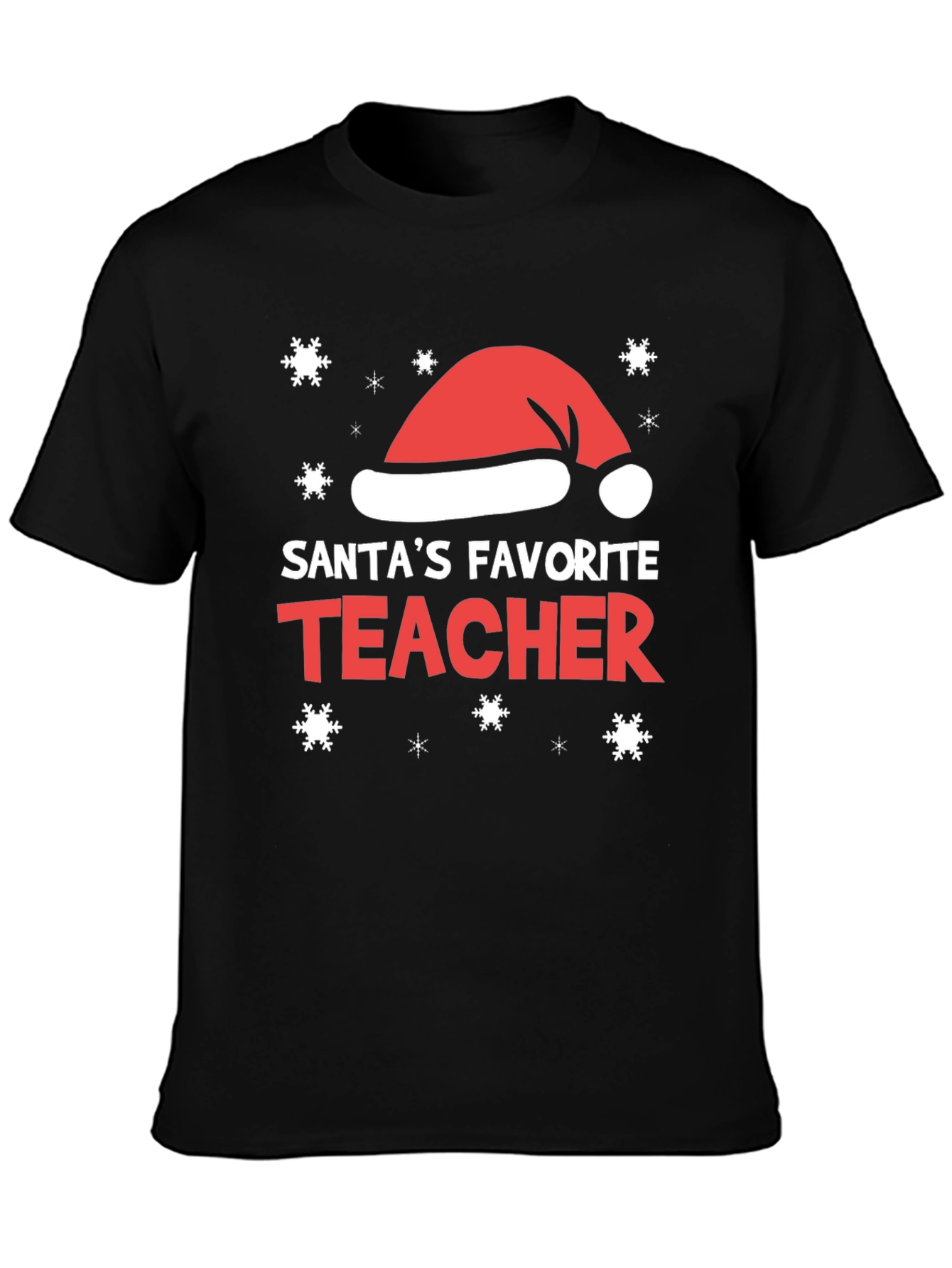Santas Favorite Teacher Christmas Holiday Tee