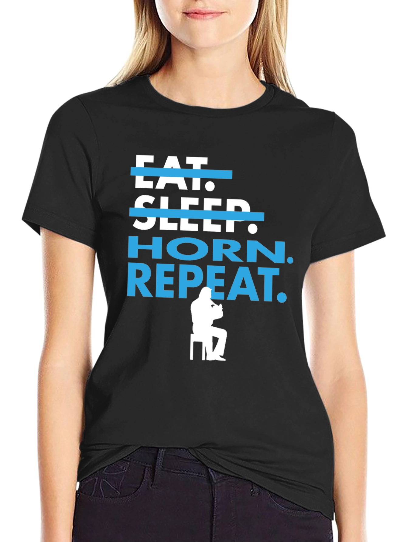 Eat Sleep Horn Repeat T-Shirt - Musician Tee