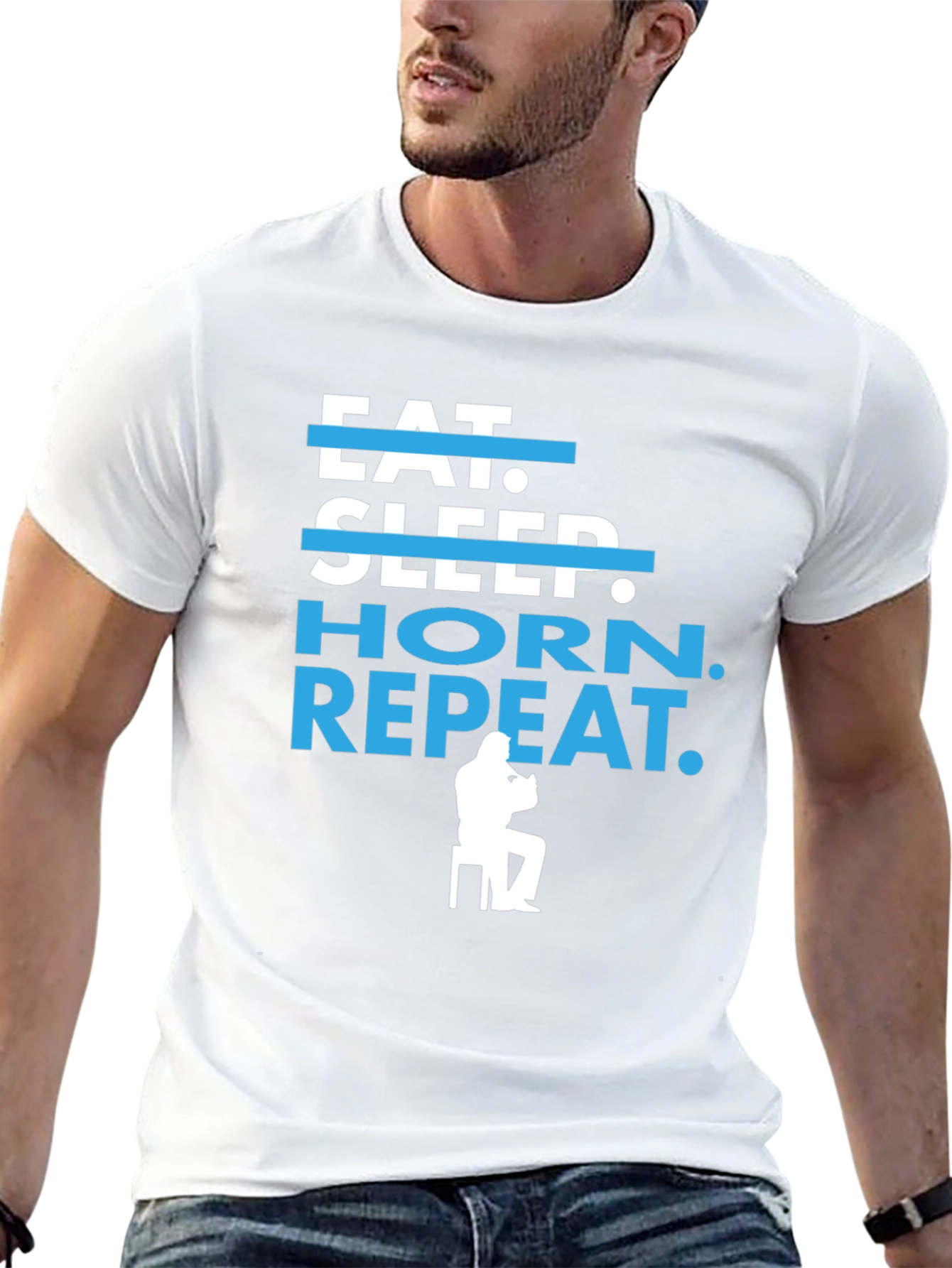 Eat Sleep Horn Repeat T-Shirt - Musician Tee