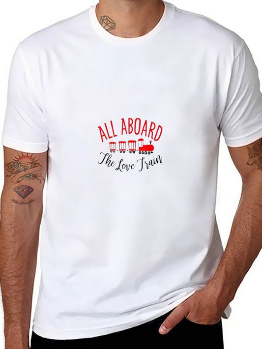All Aboard the Love Train Black T-Shirt
