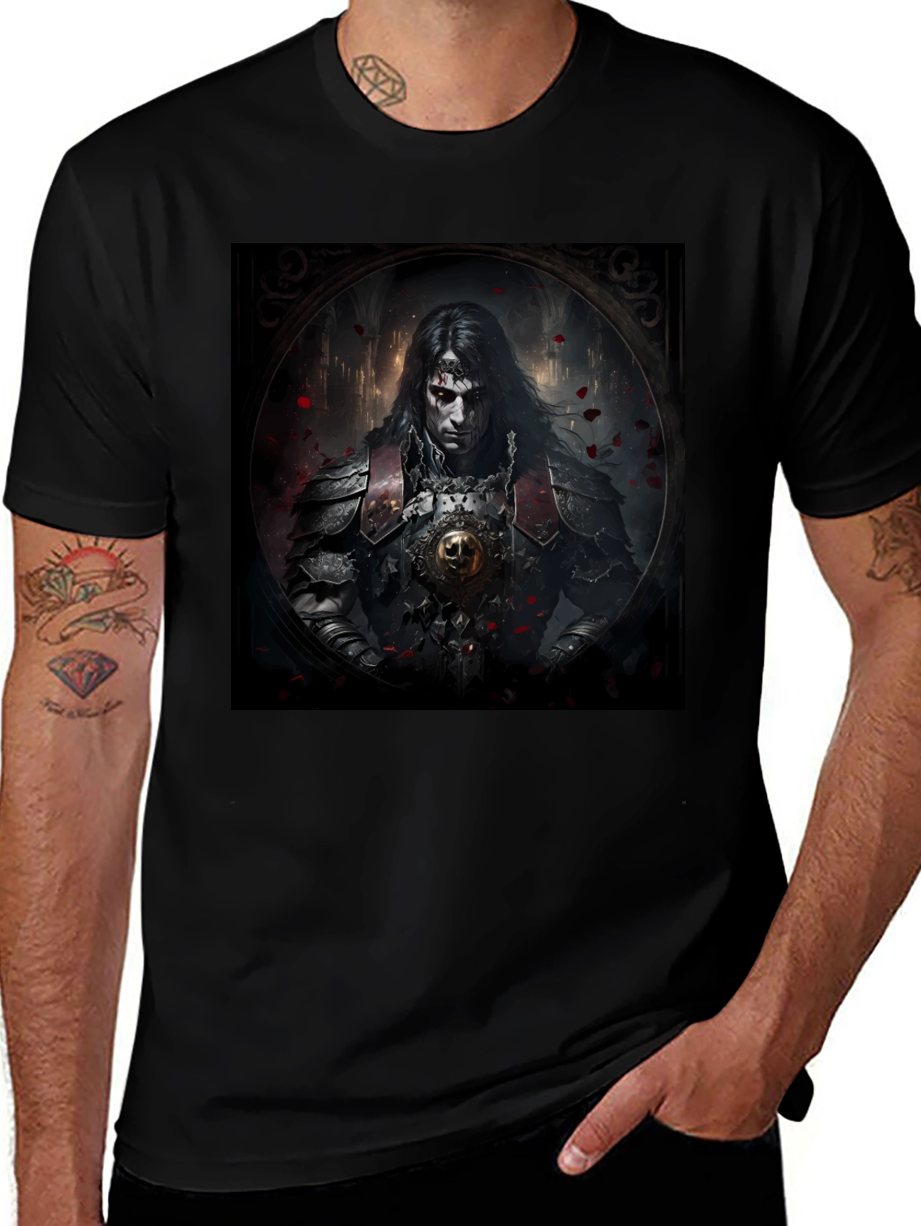 Vampire Knight Graphic Tee - Dark Fantasy Apparel