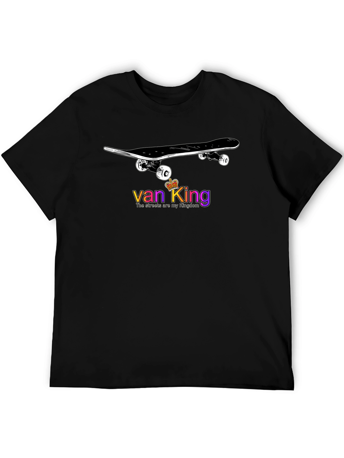 Skateboard Van King Graphic T-Shirt - Black