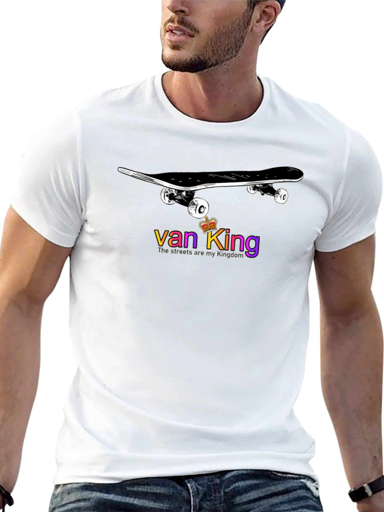 Skateboard Van King Graphic T-Shirt - Black