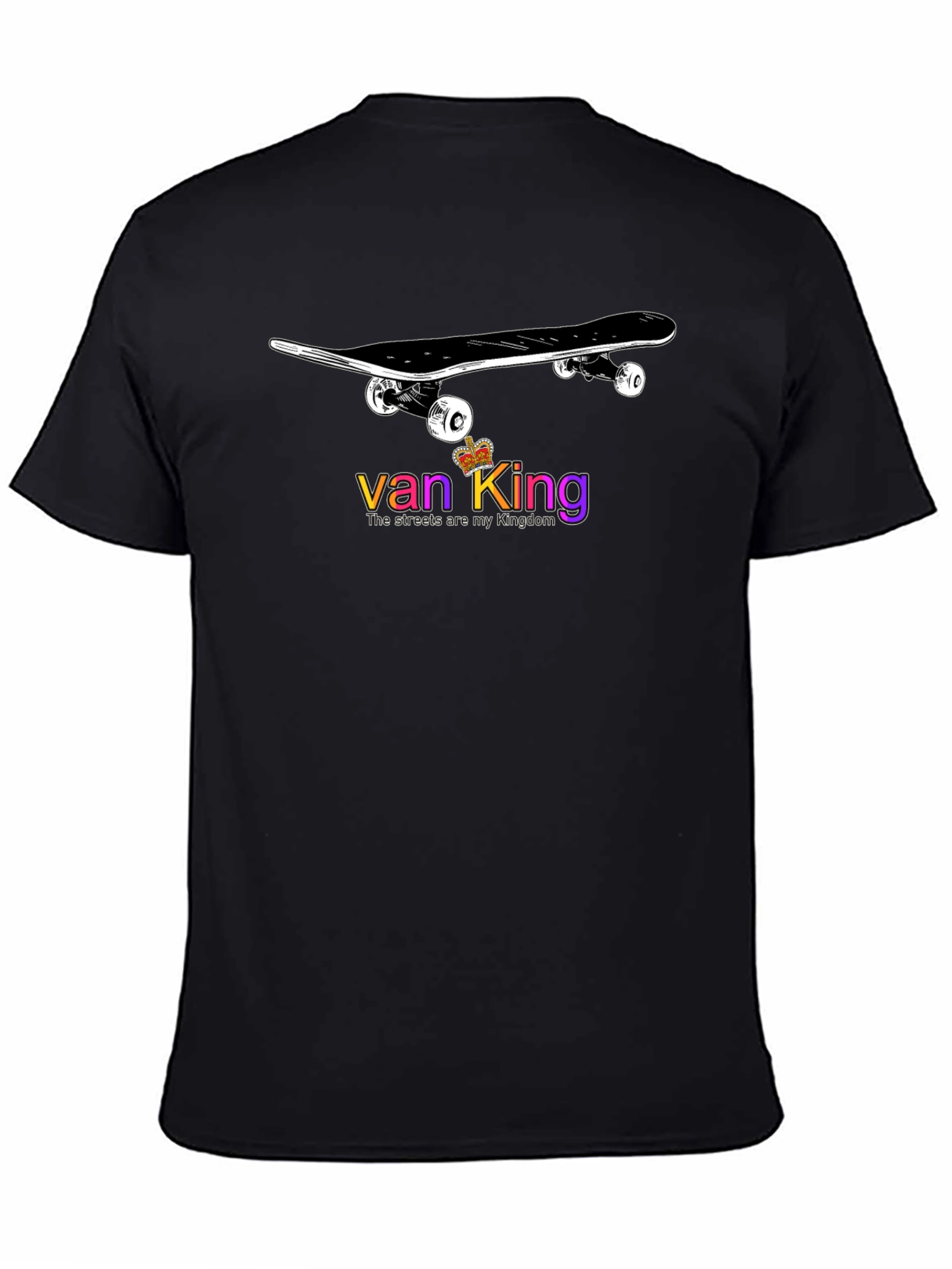 Skateboard Van King Graphic T-Shirt - Black