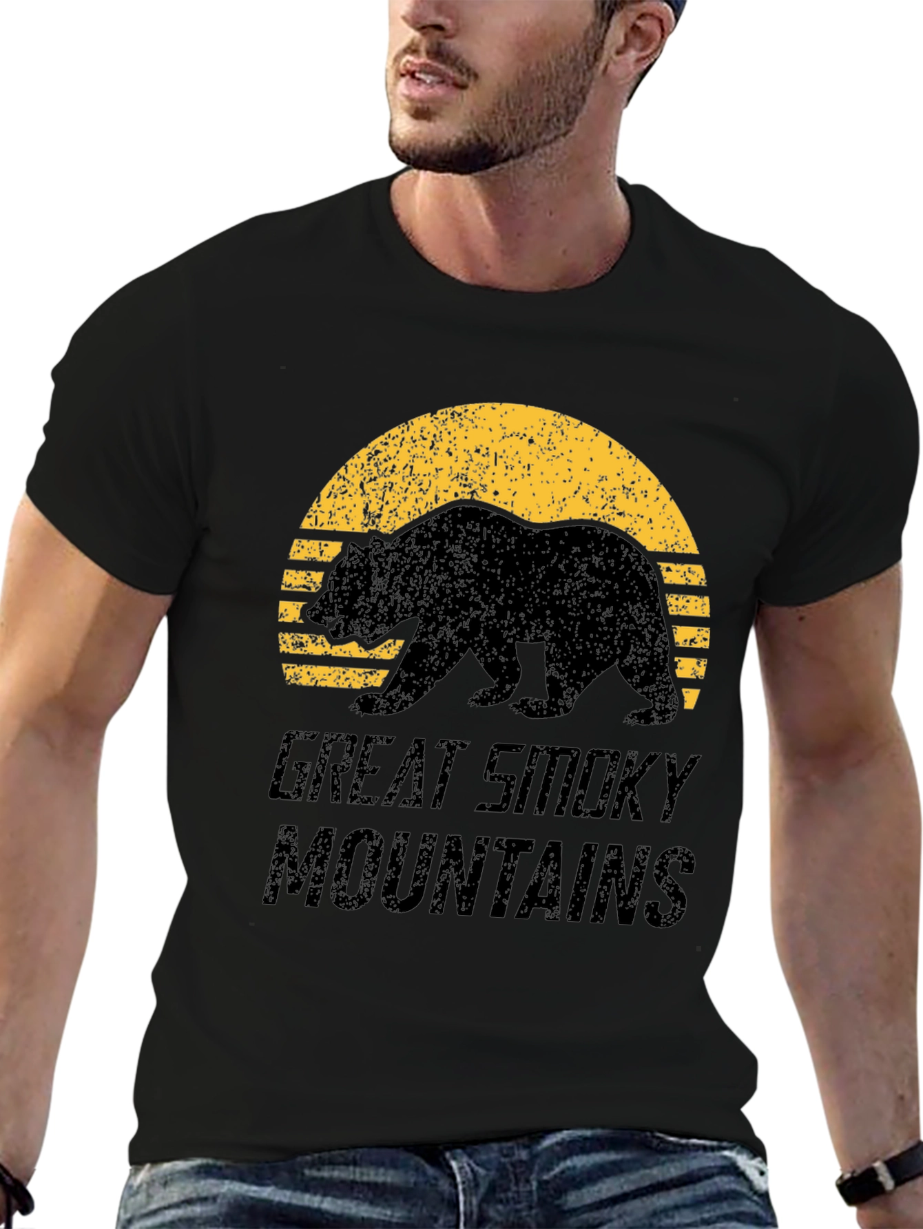 Great Smoky Mountains Bear Graphic T-Shirt