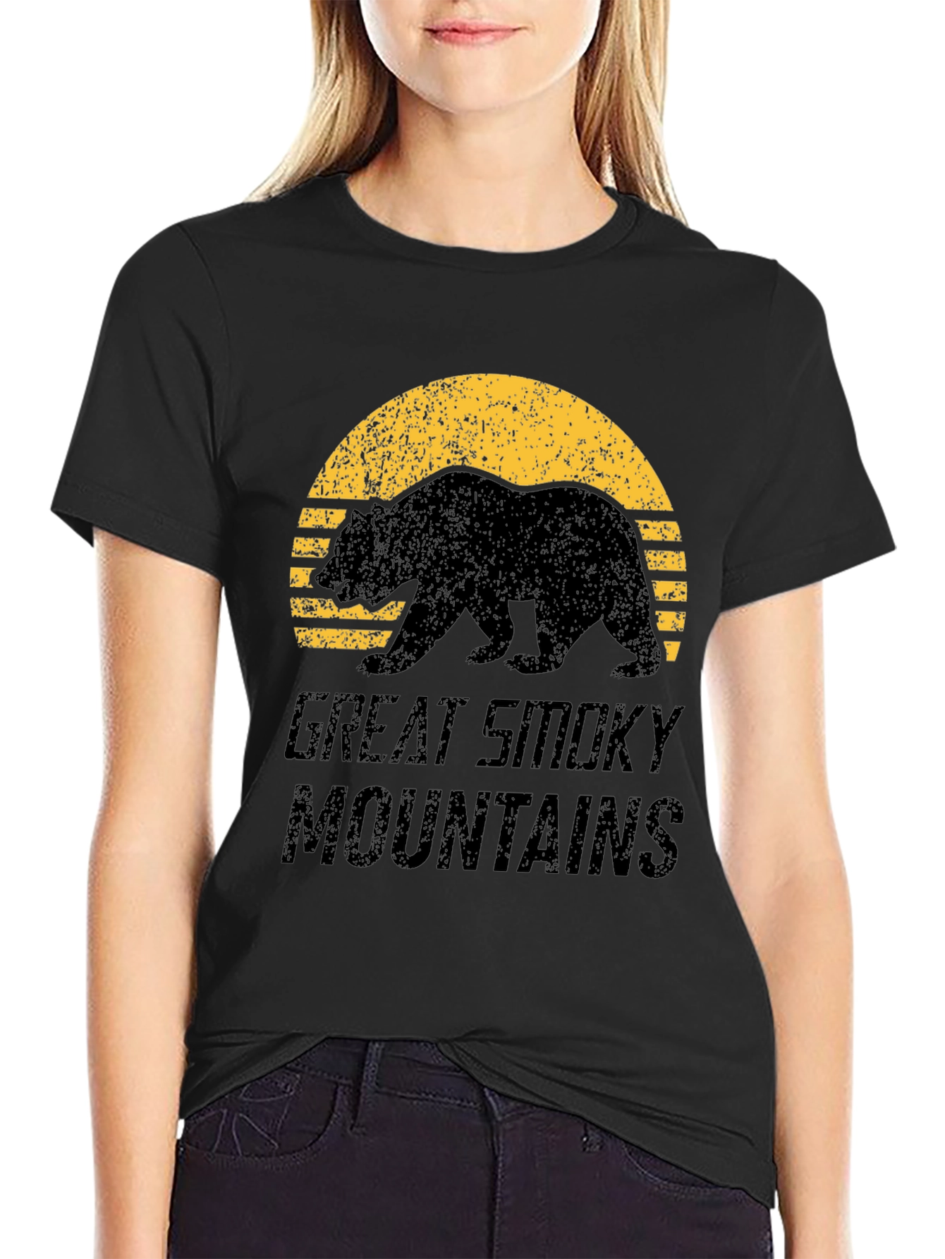 Great Smoky Mountains Bear Graphic T-Shirt