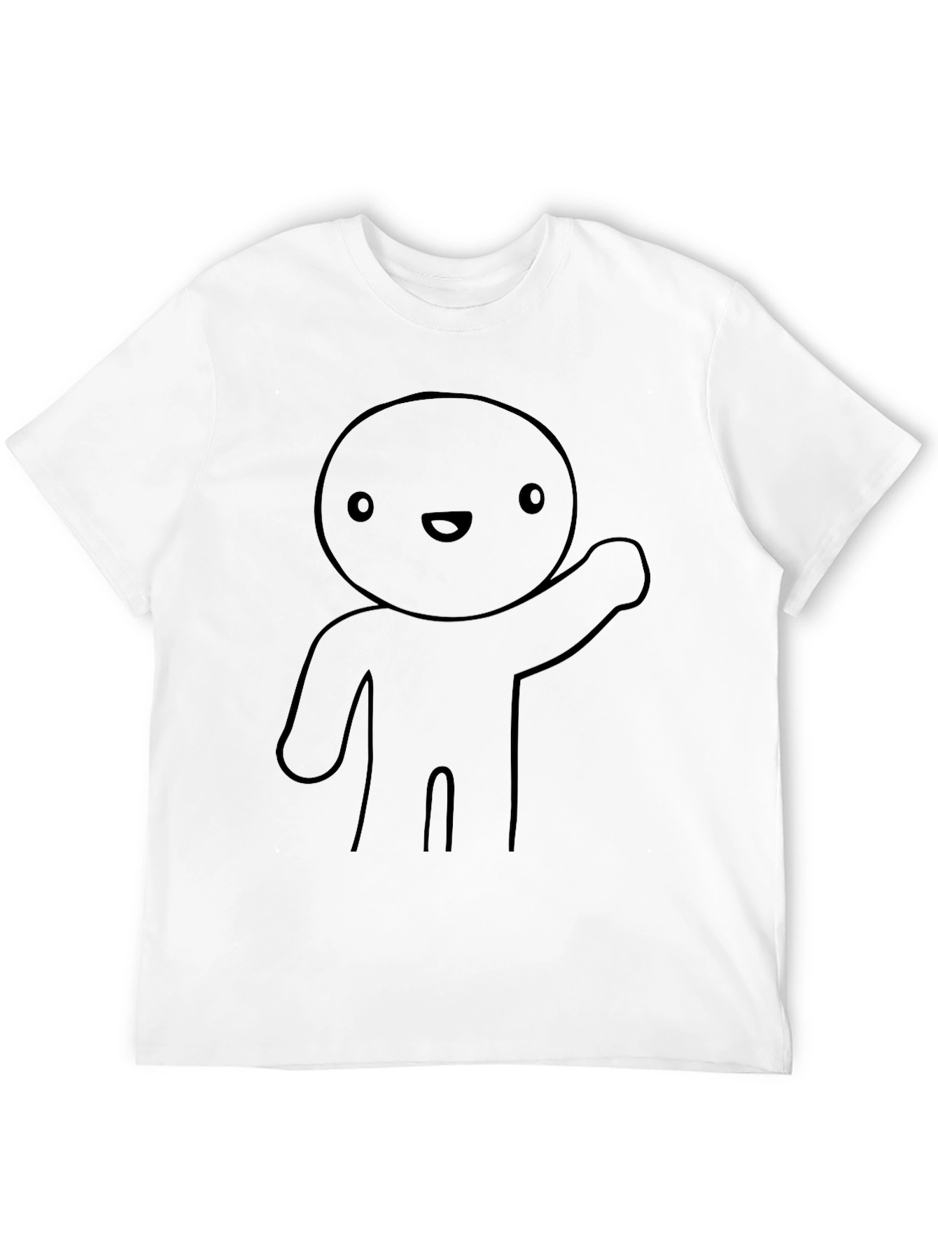 Cartoon Character Graphic Tee - Black