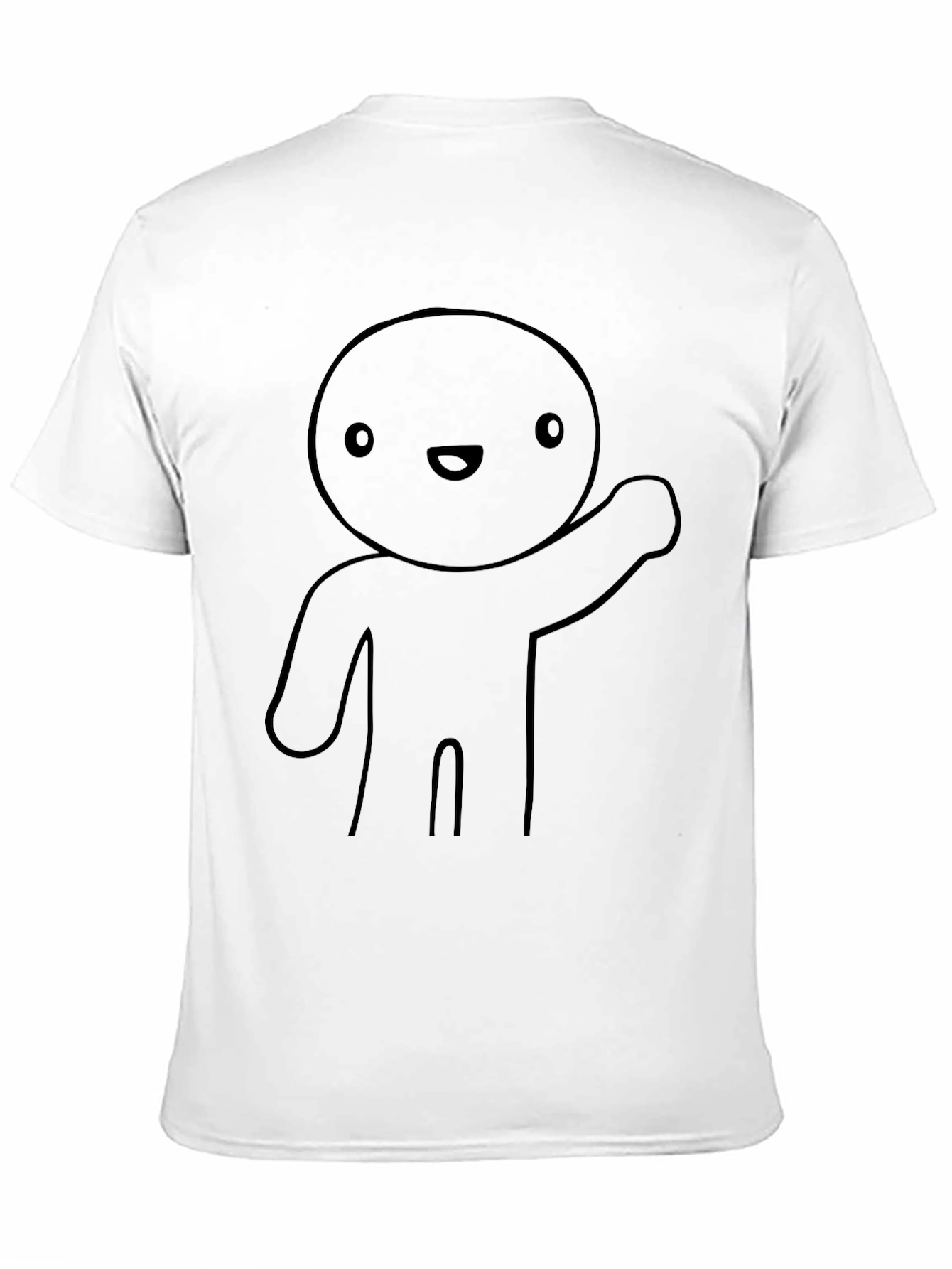 Cartoon Character Graphic Tee - Black