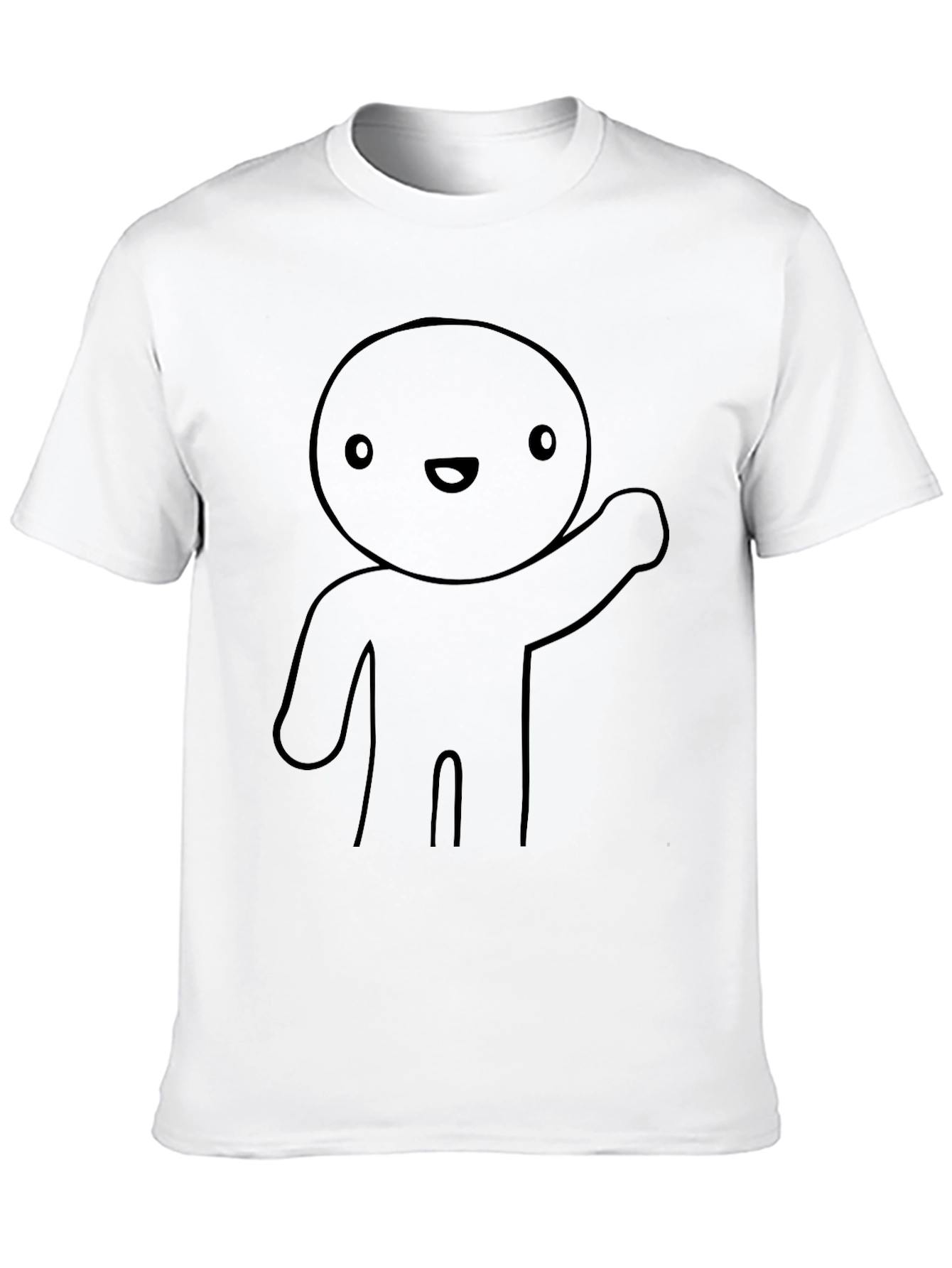 Cartoon Character Graphic Tee - Black