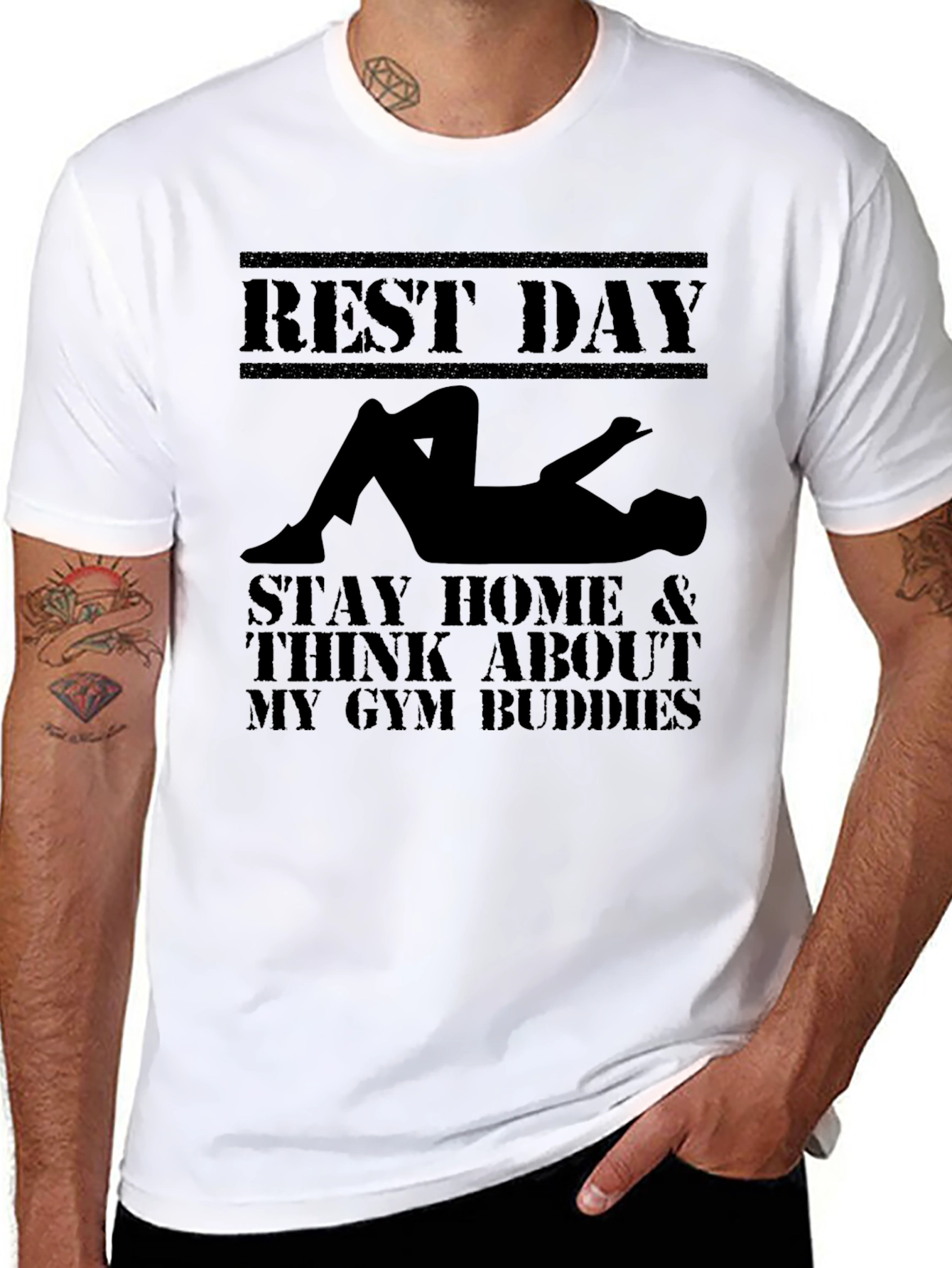 Rest Day Gym Buddies Graphic T-Shirt