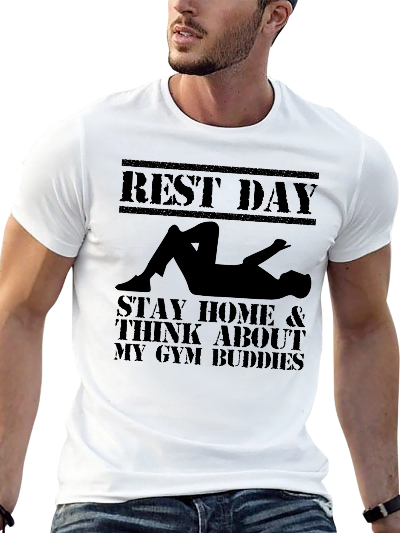 Rest Day Gym Buddies Graphic T-Shirt