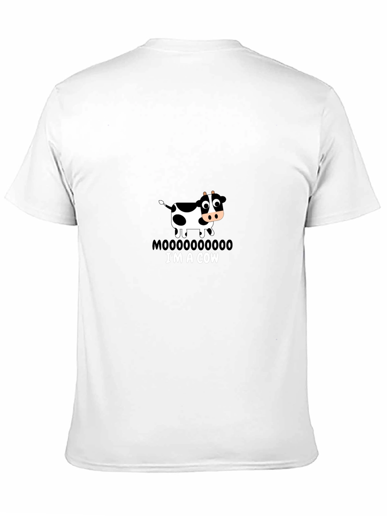 Funny Im a Cow Black T-Shirt