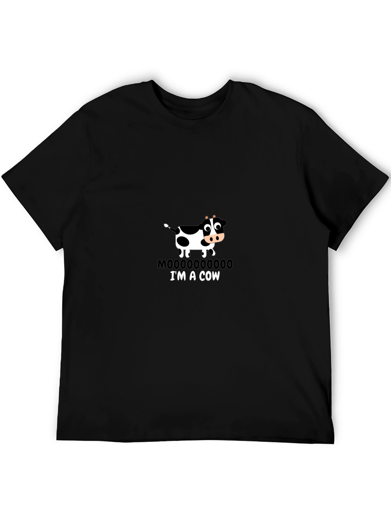 Funny Im a Cow Black T-Shirt