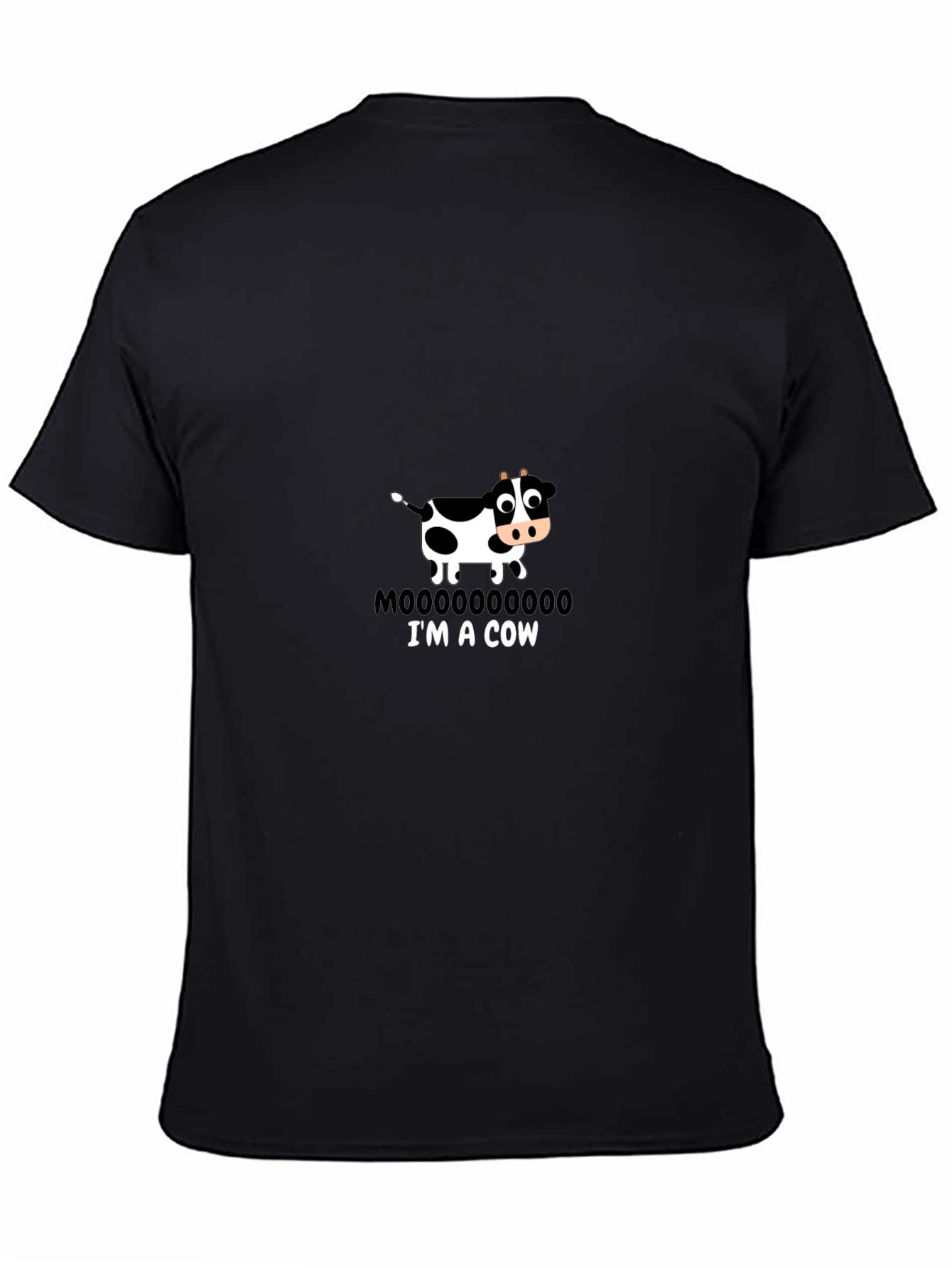 Funny Im a Cow Black T-Shirt
