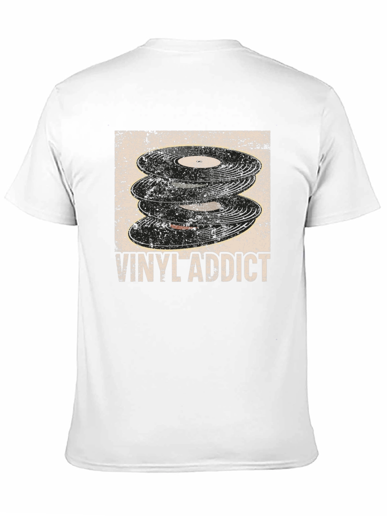 Vinyl Addict Graphic T-Shirt - Music Lover Tee