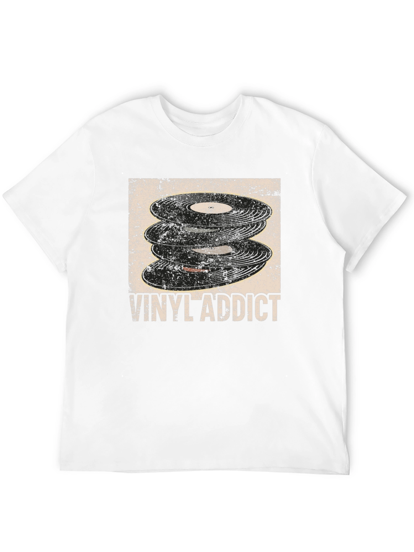 Vinyl Addict Graphic T-Shirt - Music Lover Tee