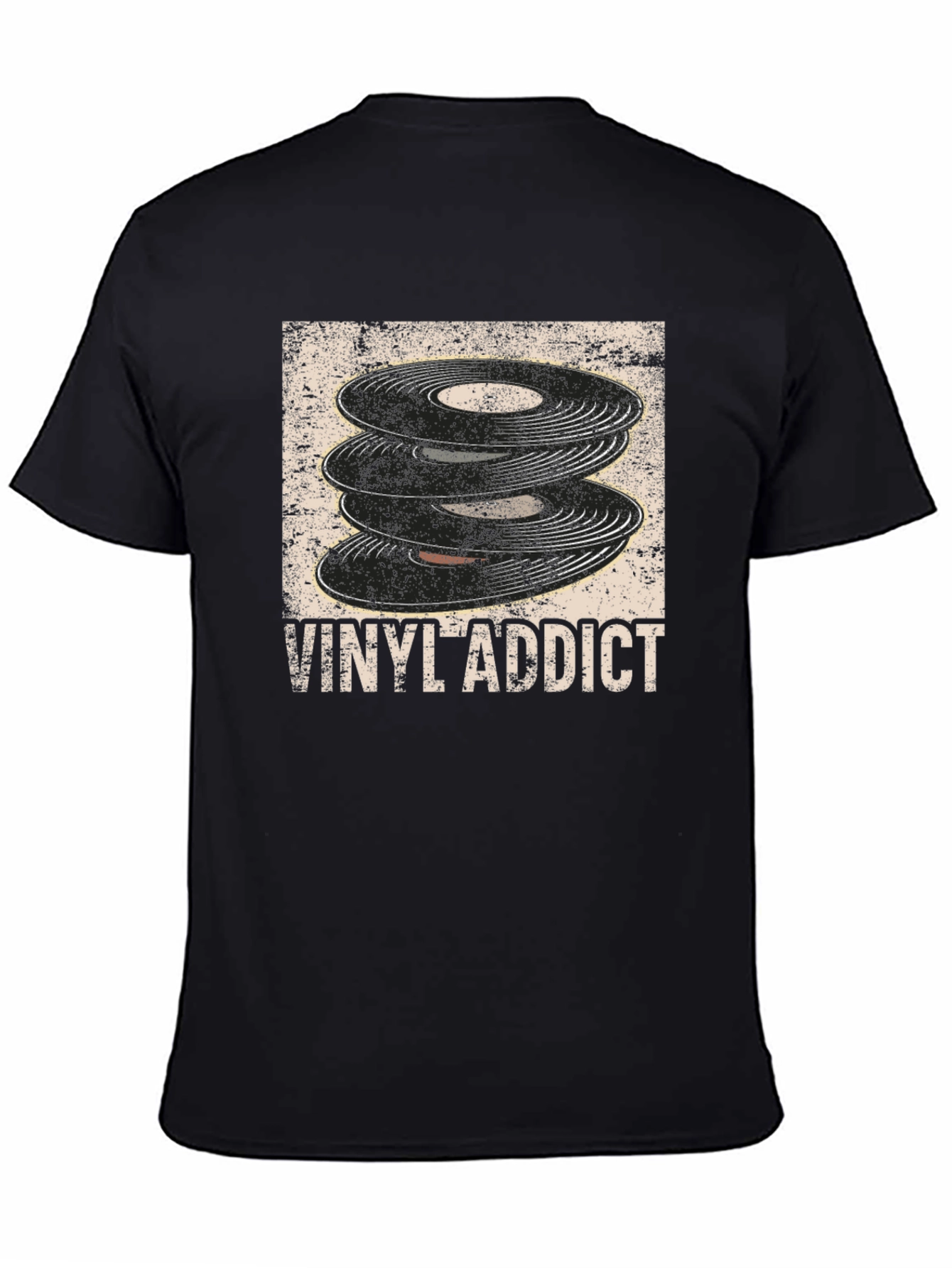 Vinyl Addict Graphic T-Shirt - Music Lover Tee