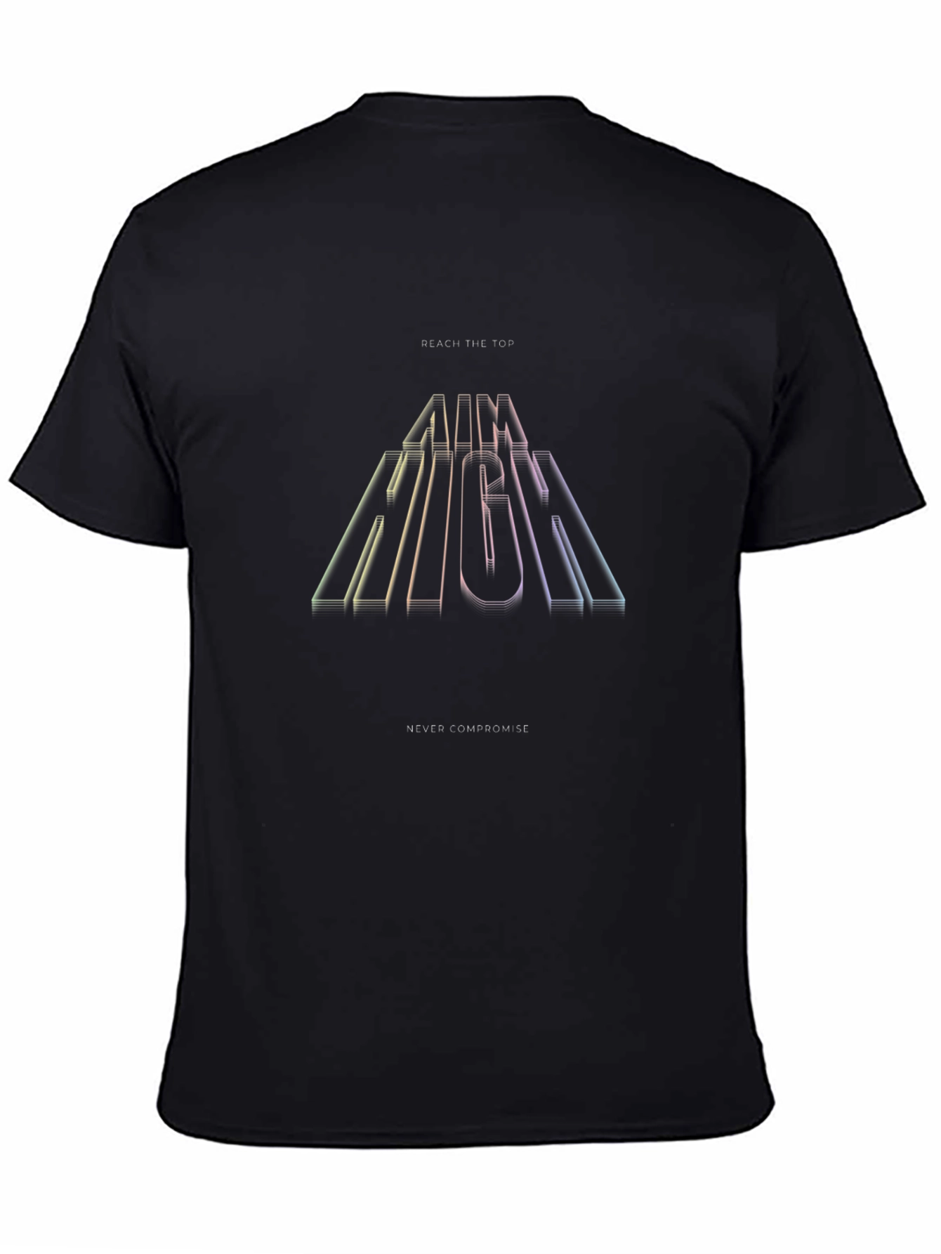 Aim High Graphic Tee - Inspirational Black T-Shirt