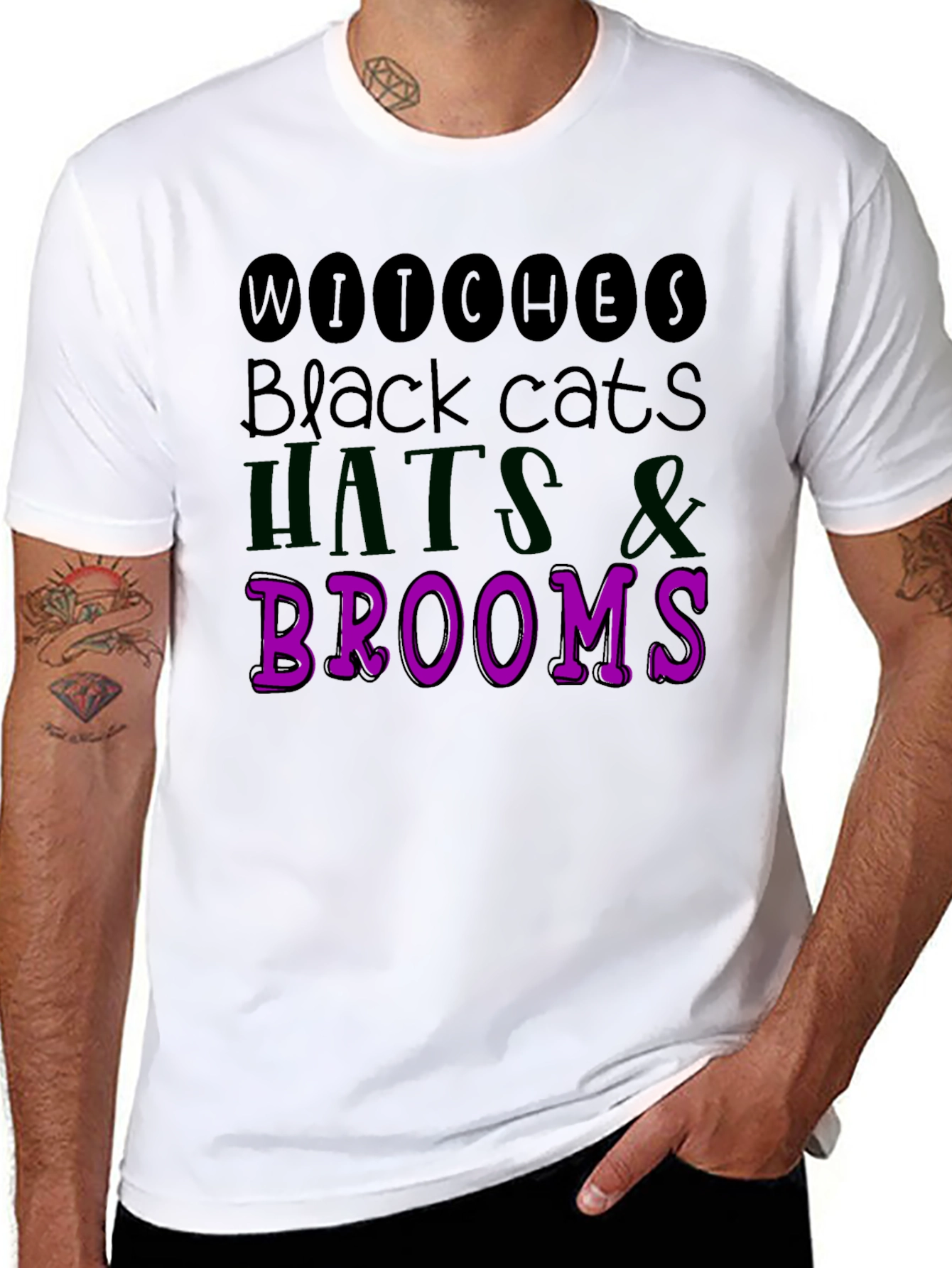 Halloween Witches Black Cats T-Shirt