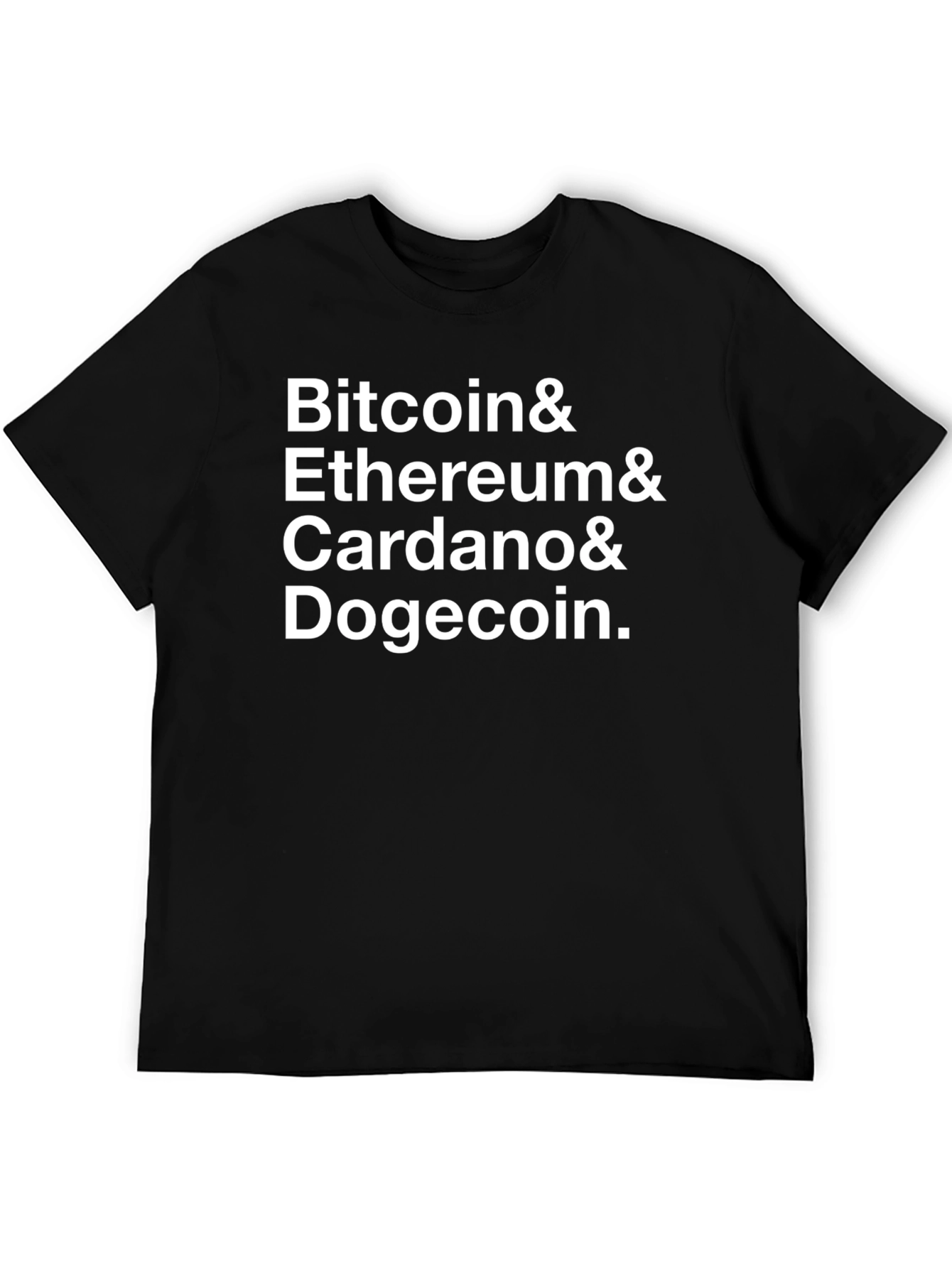 Crypto Tee: Bitcoin Ethereum Cardano Dogecoin