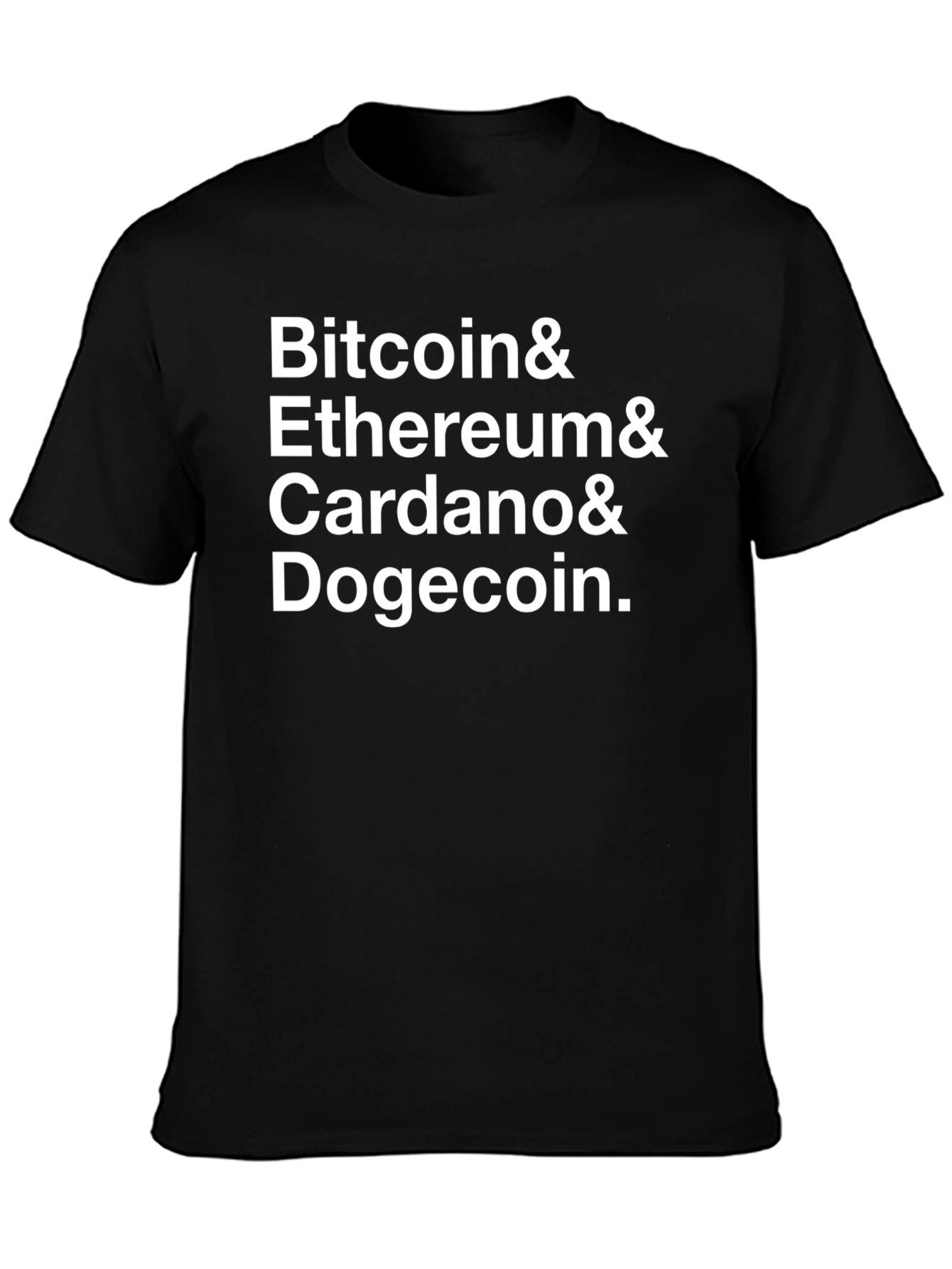 Crypto Tee: Bitcoin Ethereum Cardano Dogecoin