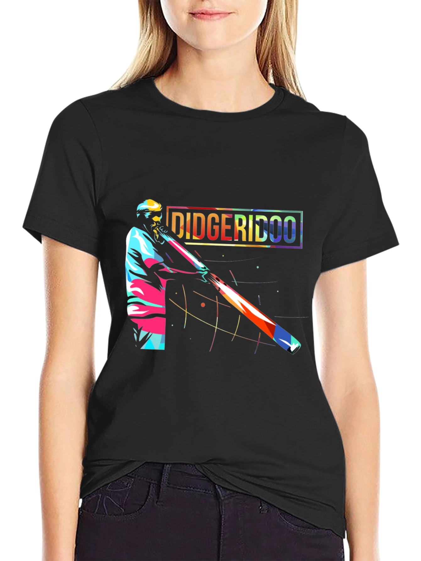 Didgeridoo Player Graphic Black Tee