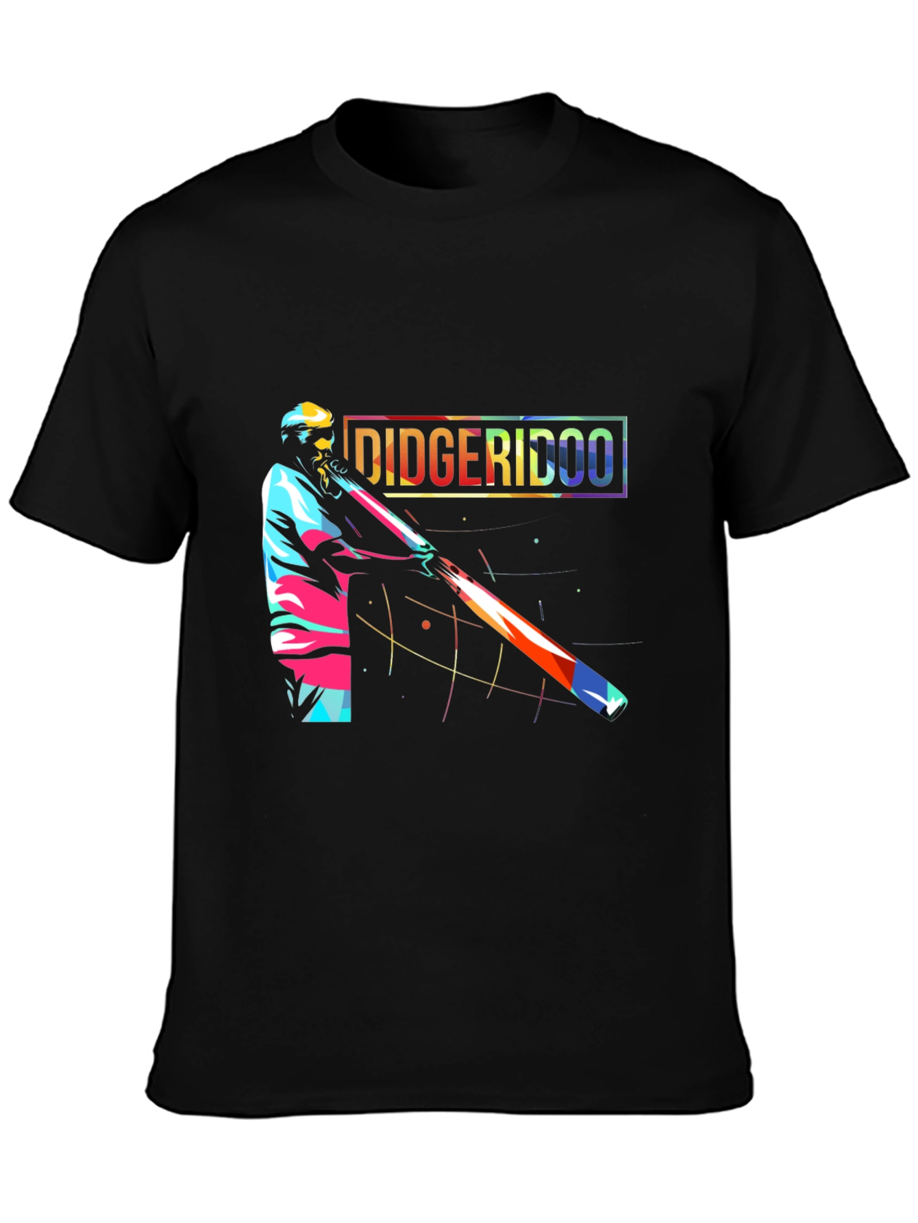 Didgeridoo Player Graphic Black Tee