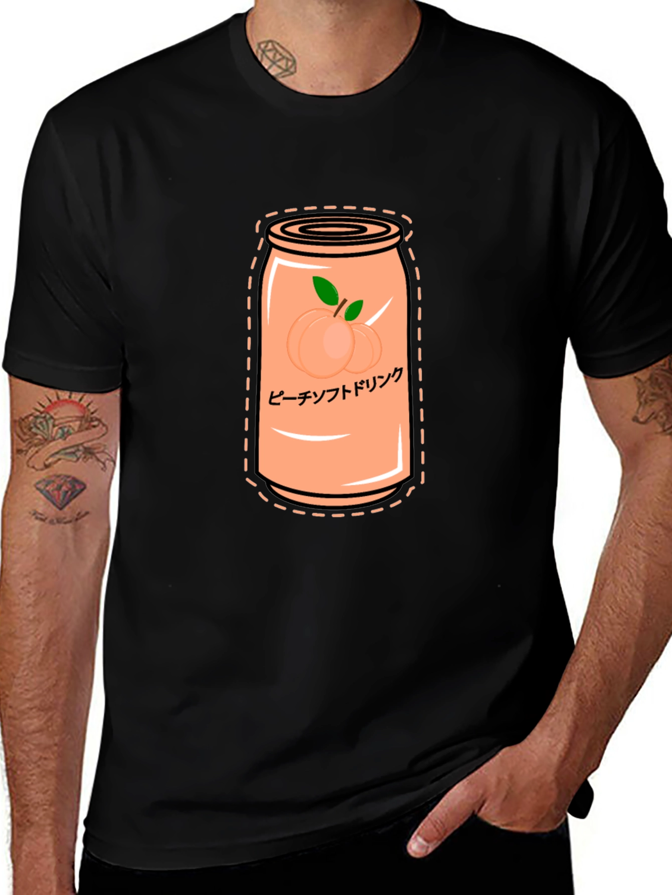 Peach Soda Graphic Tee - Trendy Unisex Shirt