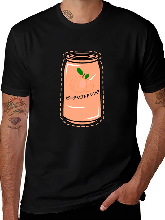 Peach Soda Graphic Tee - Trendy Unisex Shirt