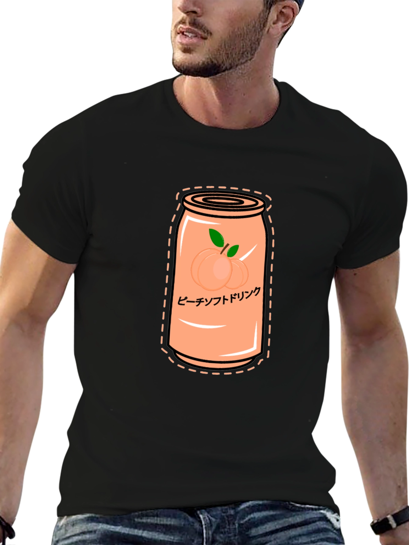 Peach Soda Graphic Tee - Trendy Unisex Shirt