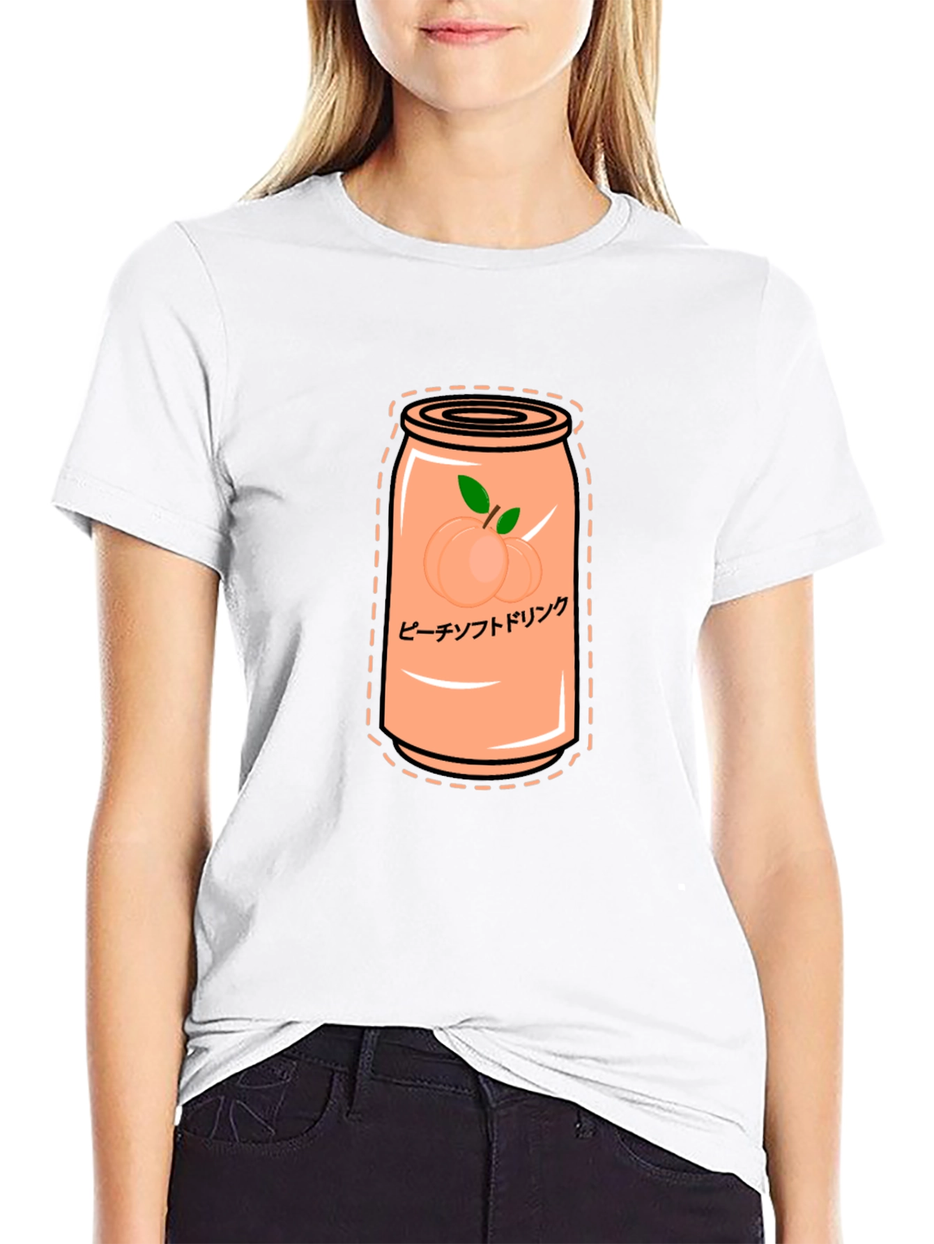 Peach Soda Graphic Tee - Trendy Unisex Shirt