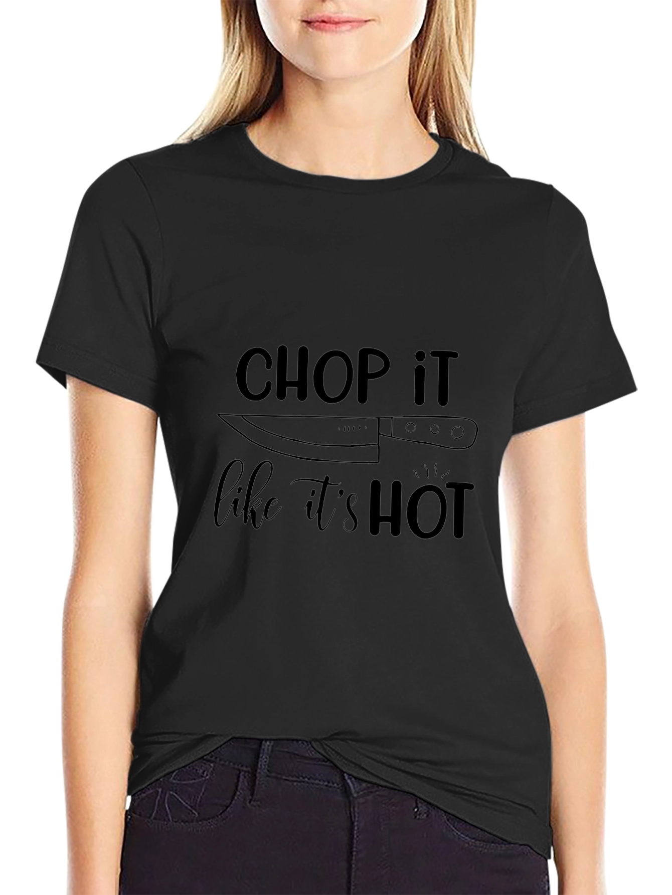 Chop It Like Its Hot Black T-Shirt