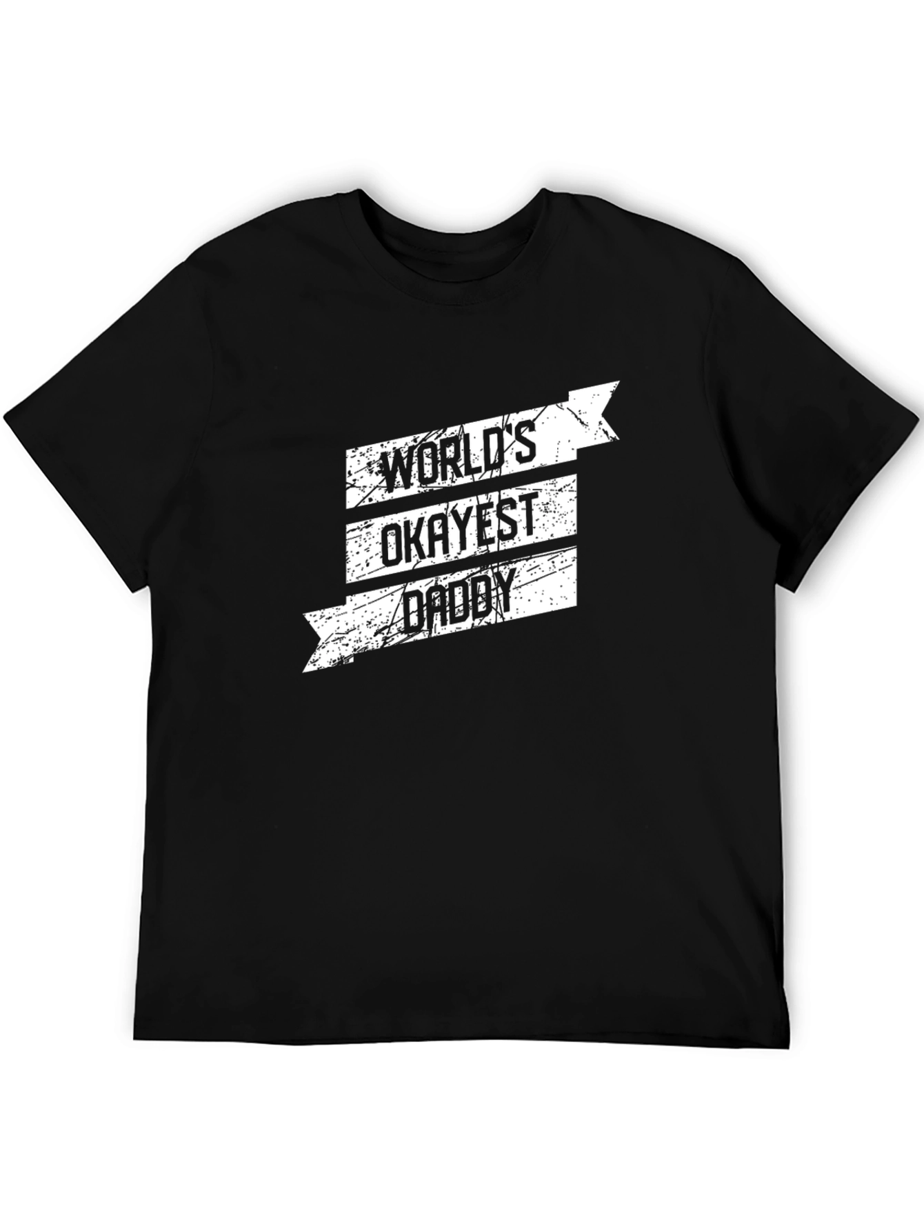Worlds Okayest Daddy Graphic Tee - Black