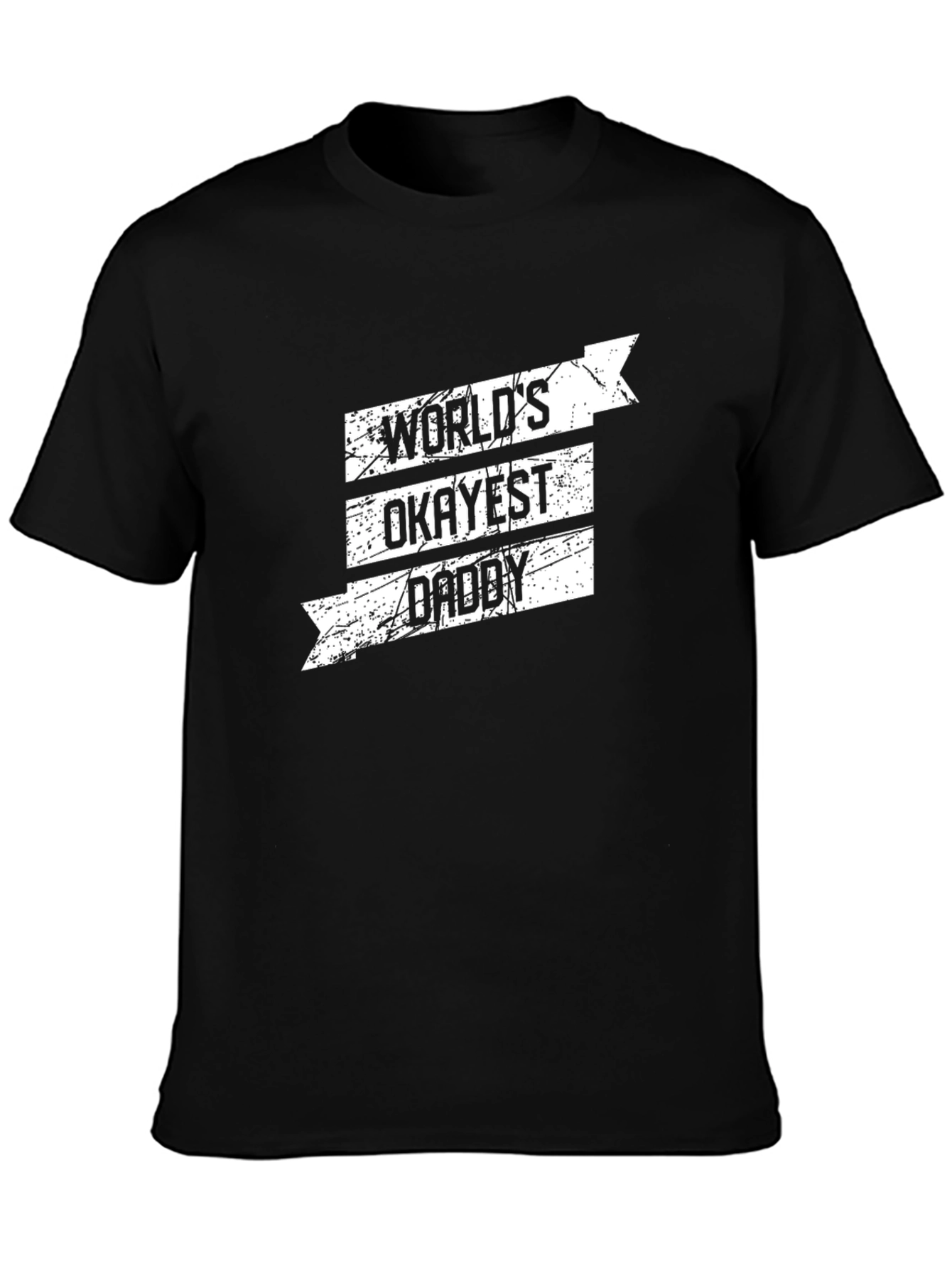 Worlds Okayest Daddy Graphic Tee - Black