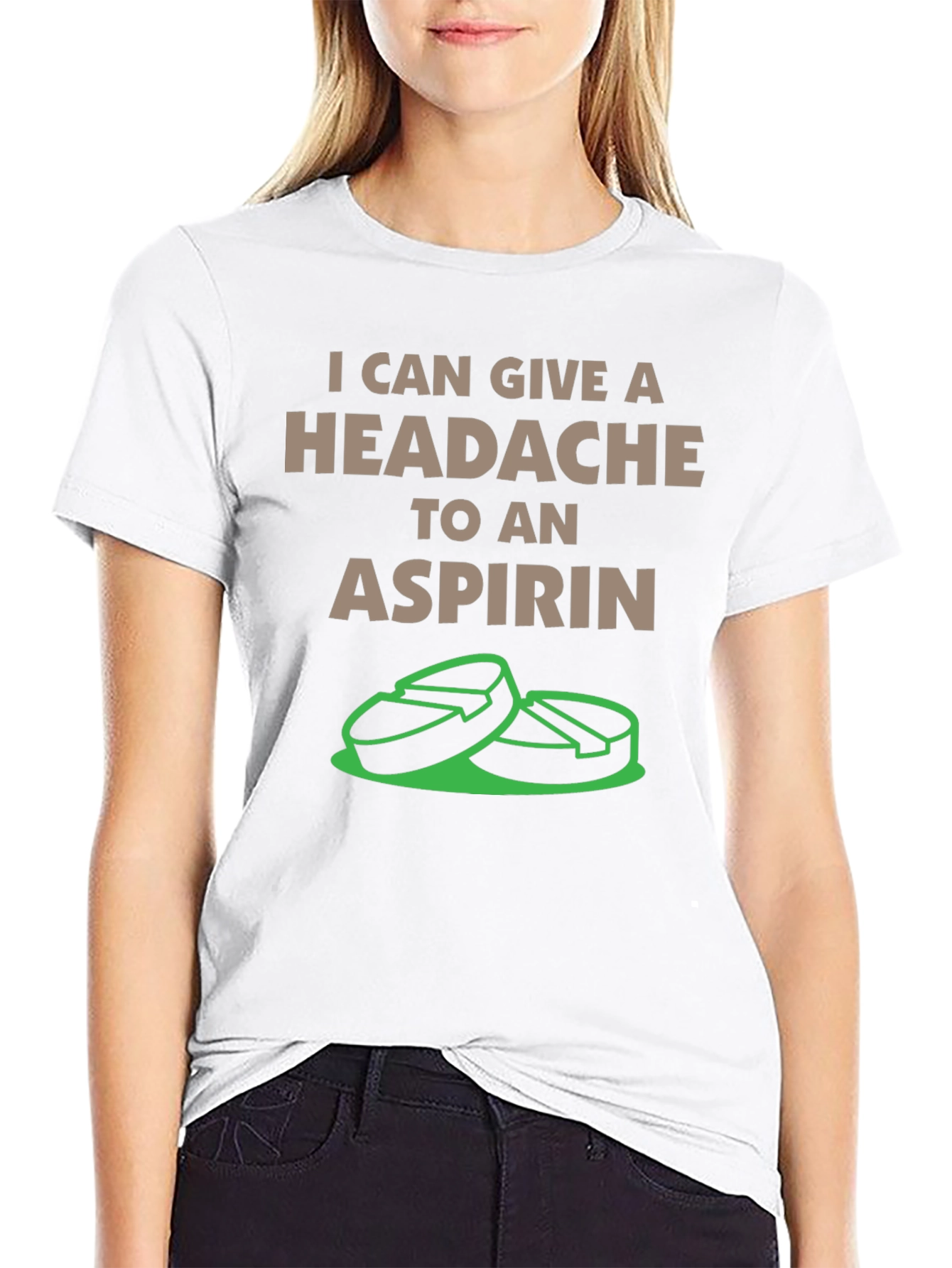 Funny Aspirin Headache Graphic T-Shirt
