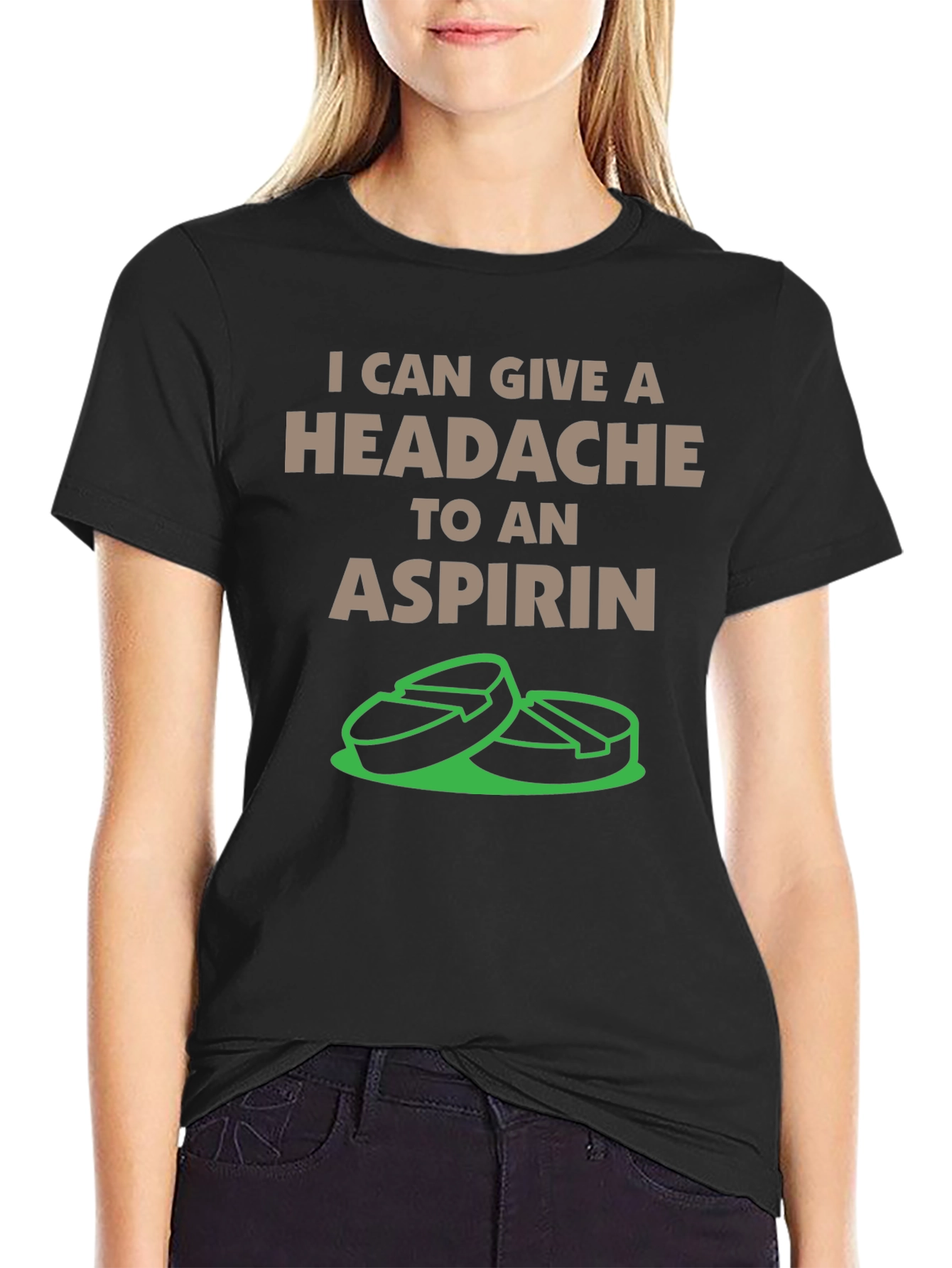 Funny Aspirin Headache Graphic T-Shirt