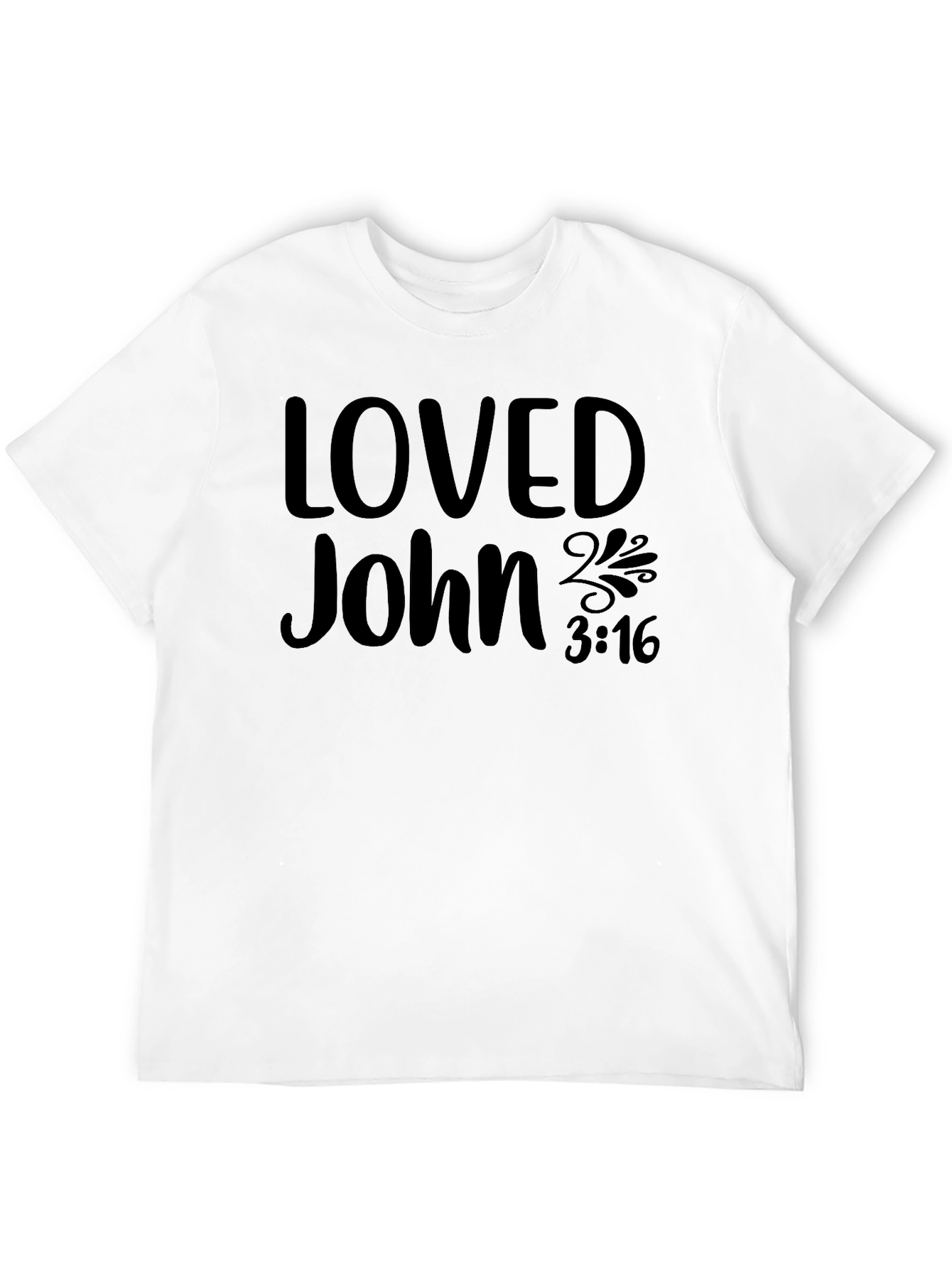 Loved John 3:16 Christian Black T-Shirt