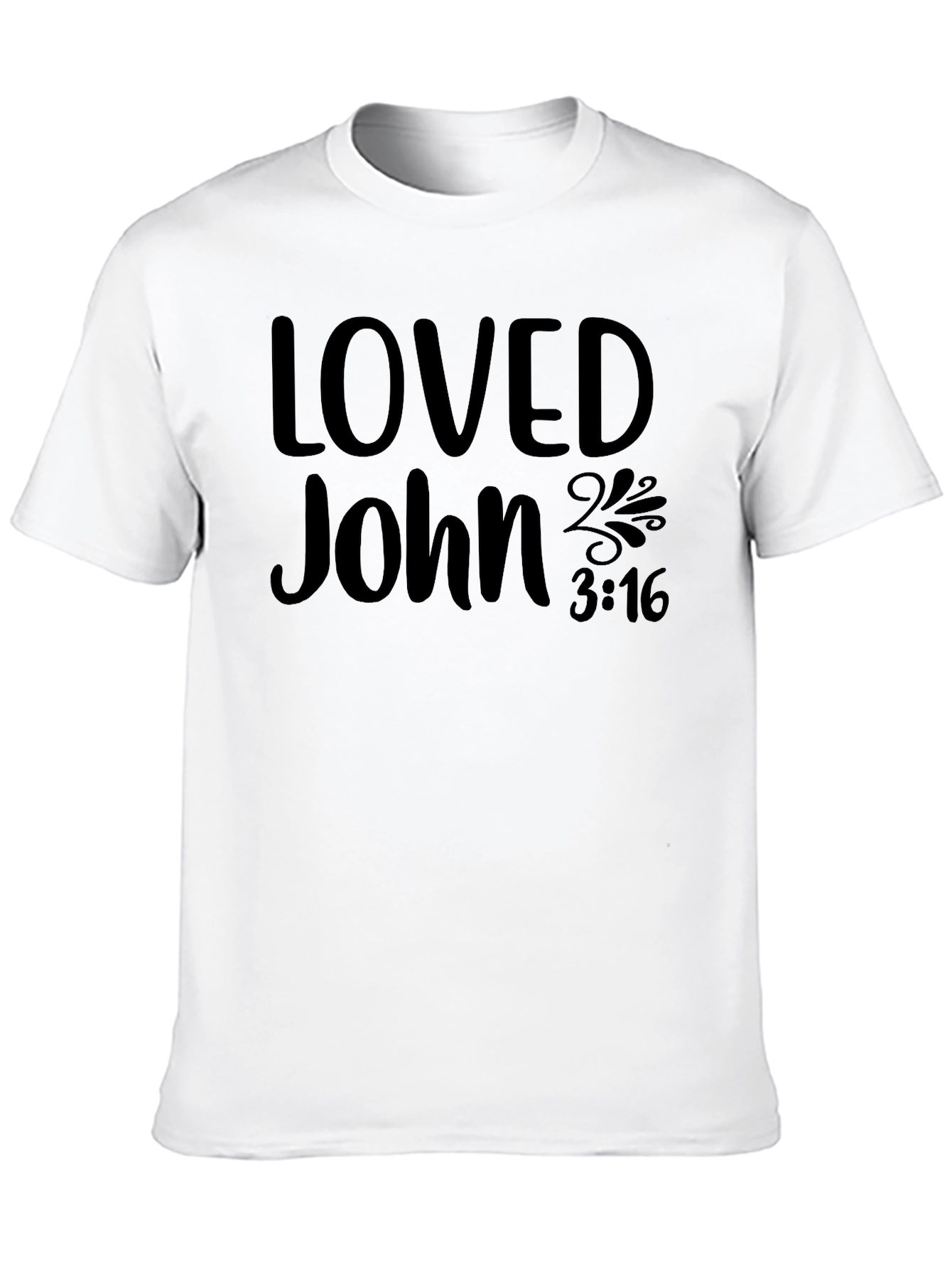 Loved John 3:16 Christian Black T-Shirt