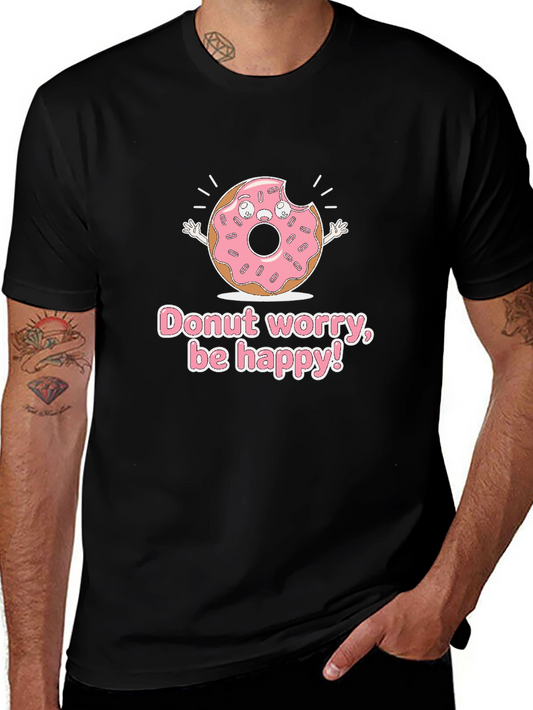 Donut Worry Be Happy Graphic T-Shirt