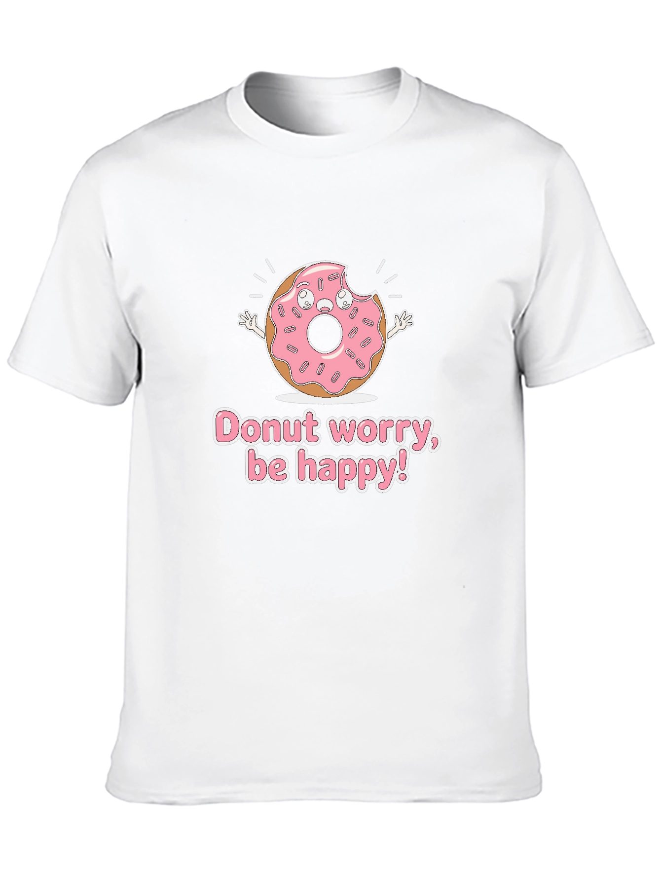 Donut Worry Be Happy Graphic T-Shirt