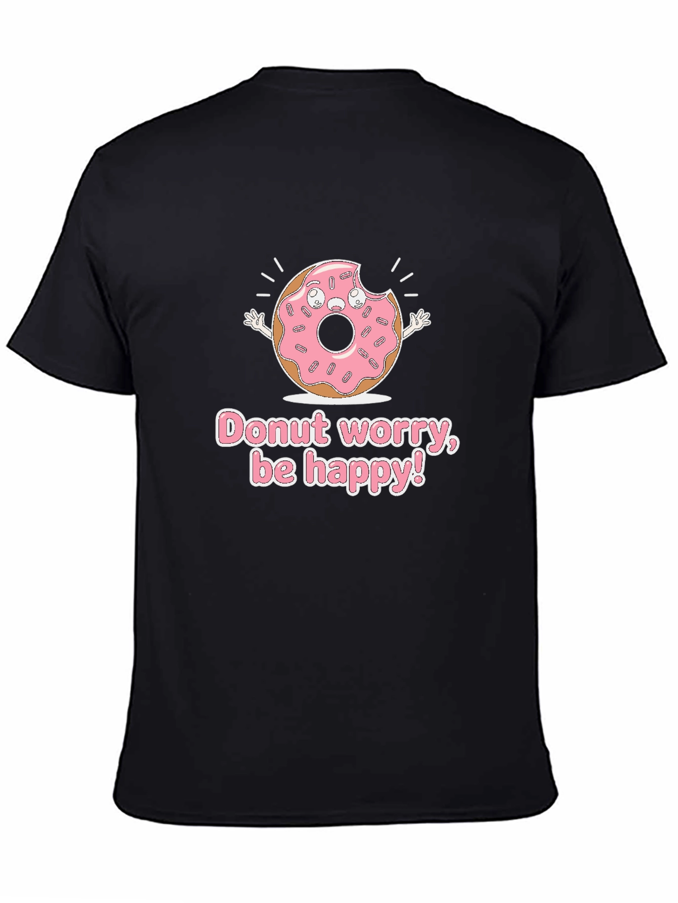 Donut Worry Be Happy Graphic T-Shirt