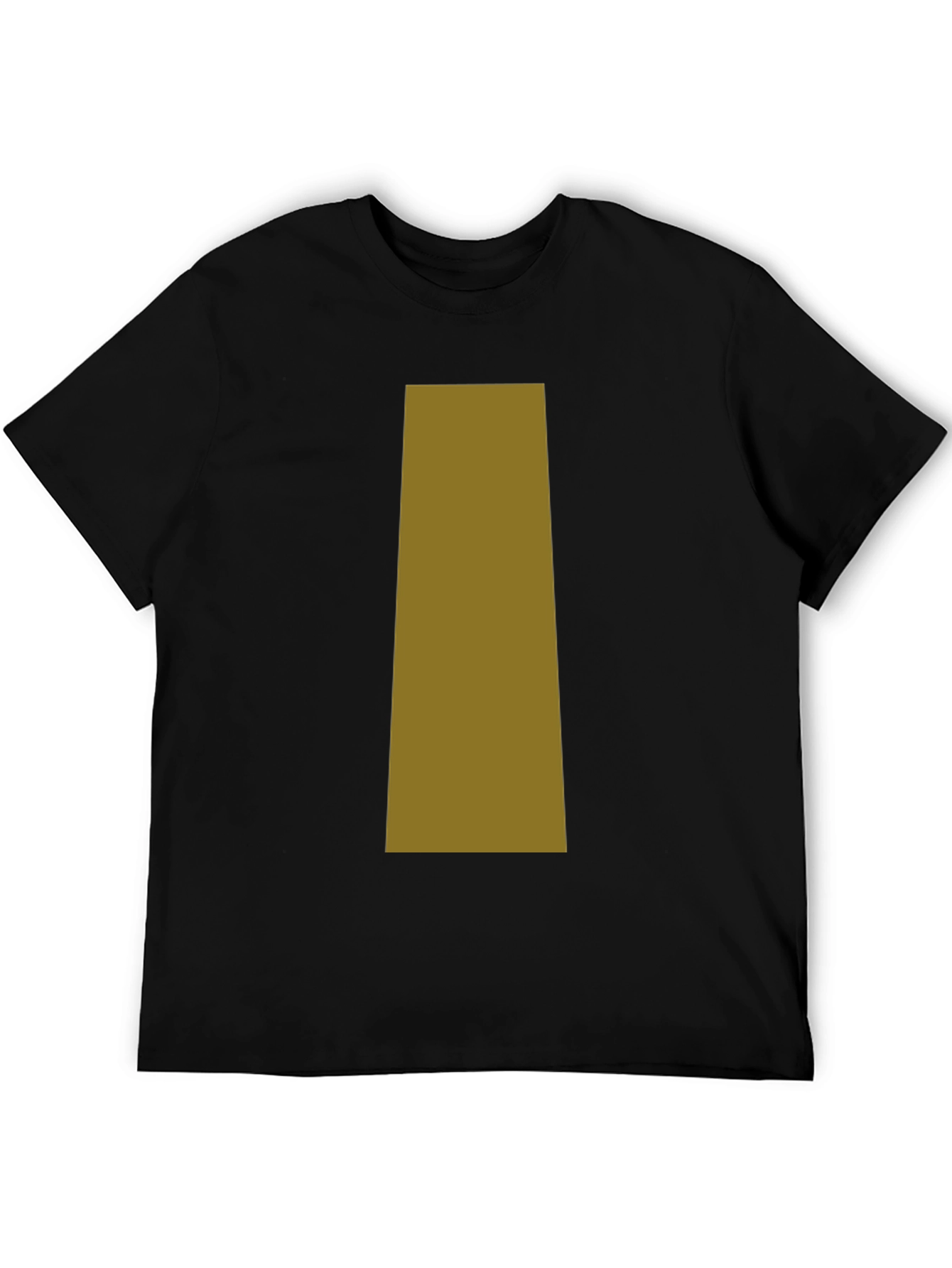 Simple Black T-Shirt with Tan Graphic