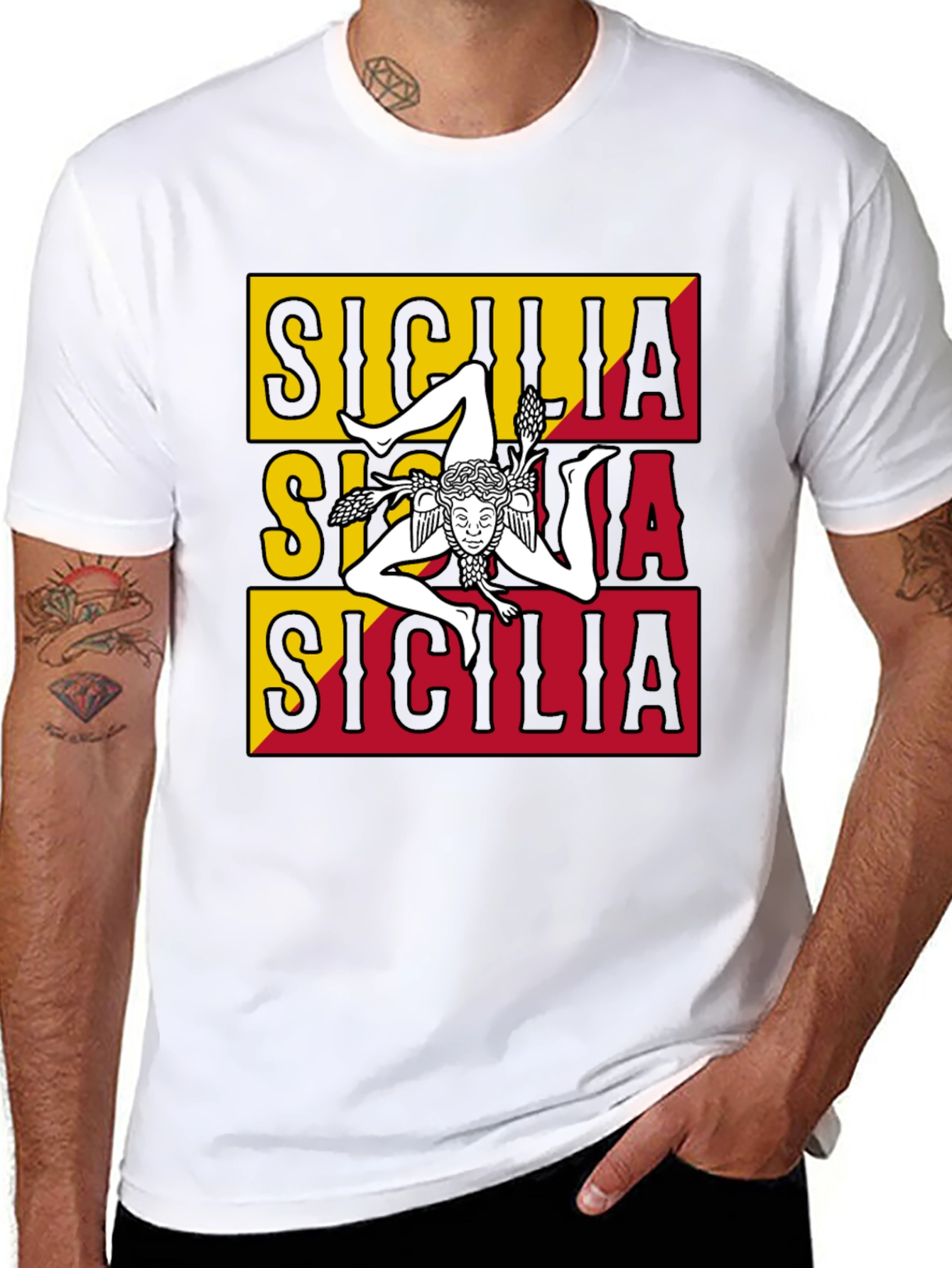 Sicilia T-Shirt - Trinacria Symbol - Italian Pride Tee