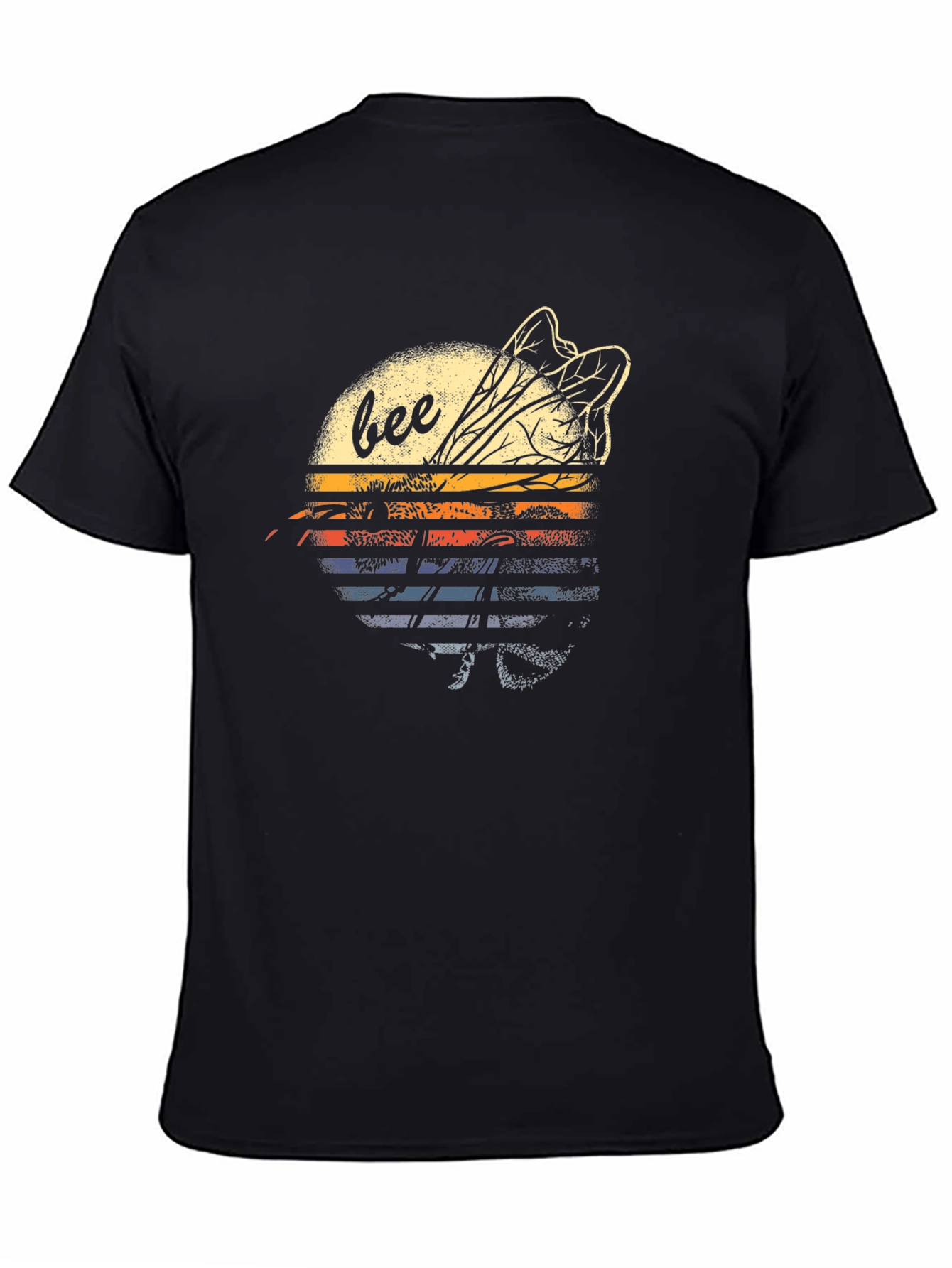 Retro Bee Graphic T-Shirt - Black