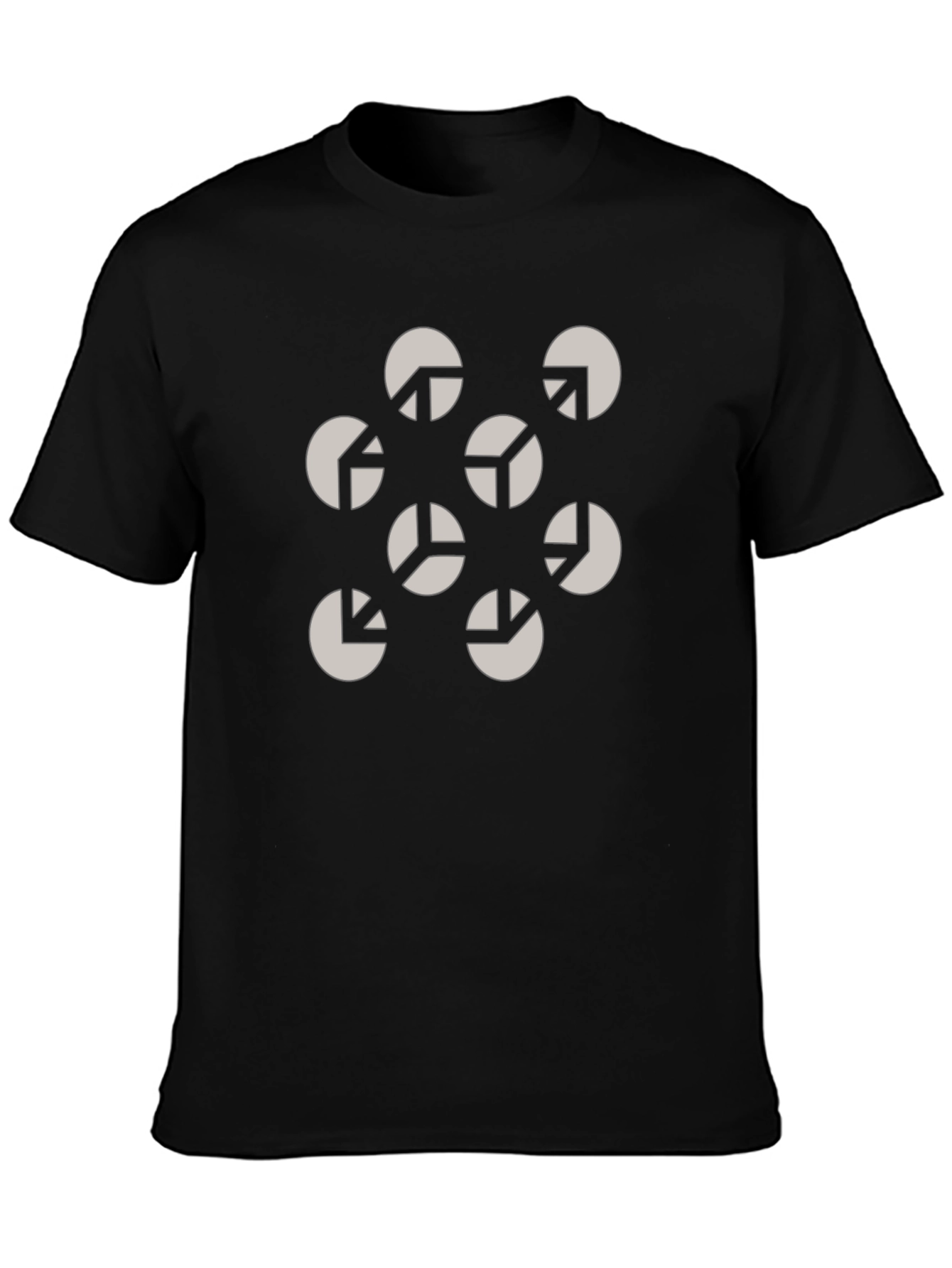 Impossible Cube Illusion Tee - Black Cotton Graphic Shirt